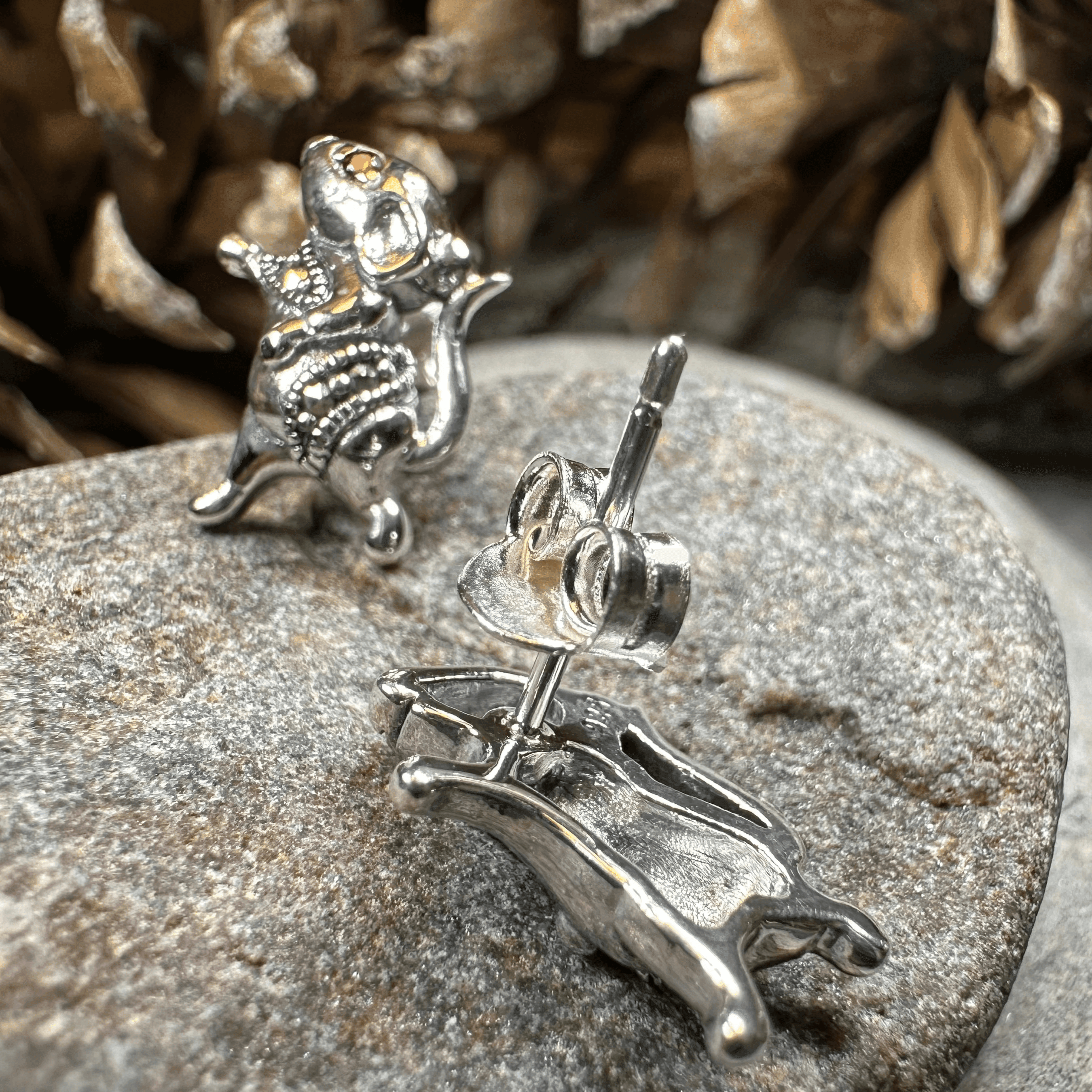 Luch Mouse Post Earrings - 