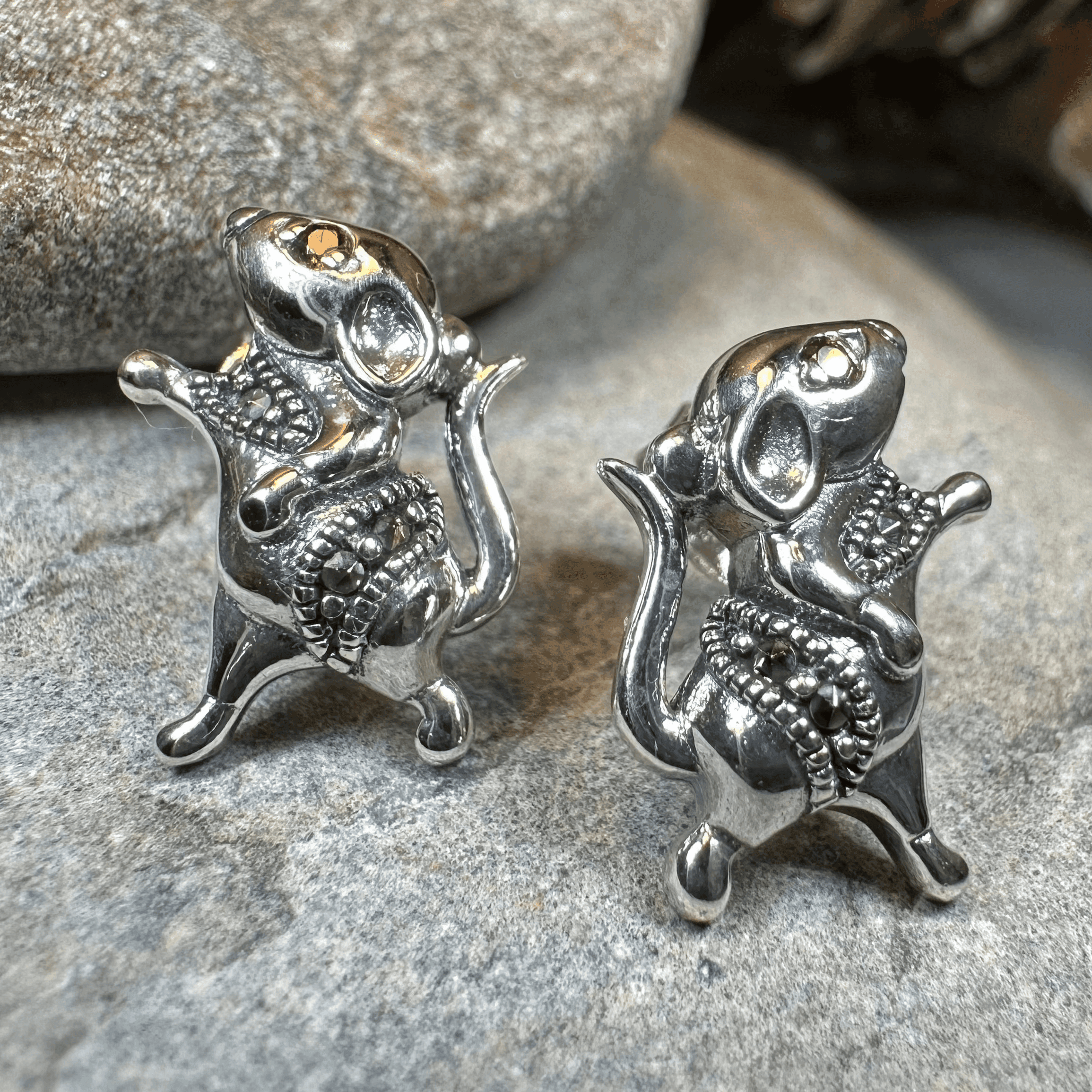 Luch Mouse Post Earrings - 