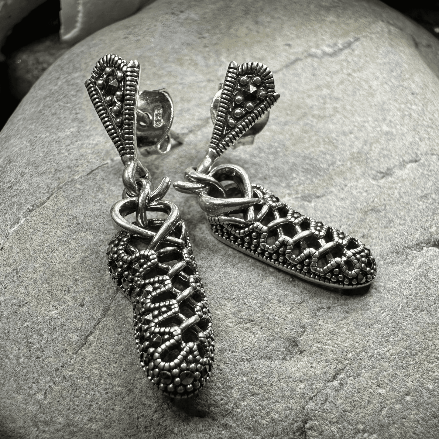 Marcasite Ghillies Irish Dance Earrings - 
