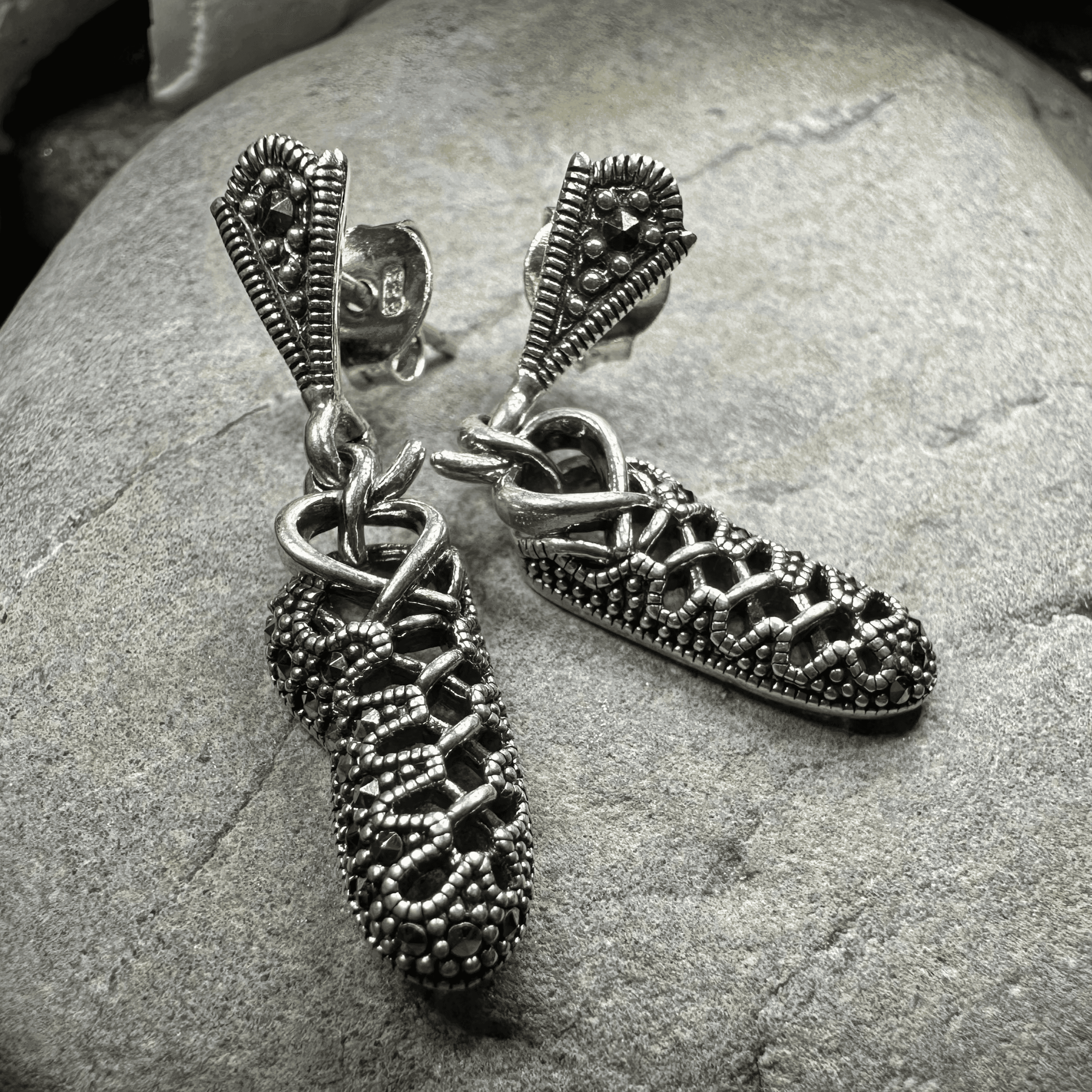 Marcasite Ghillies Irish Dance Earrings - 