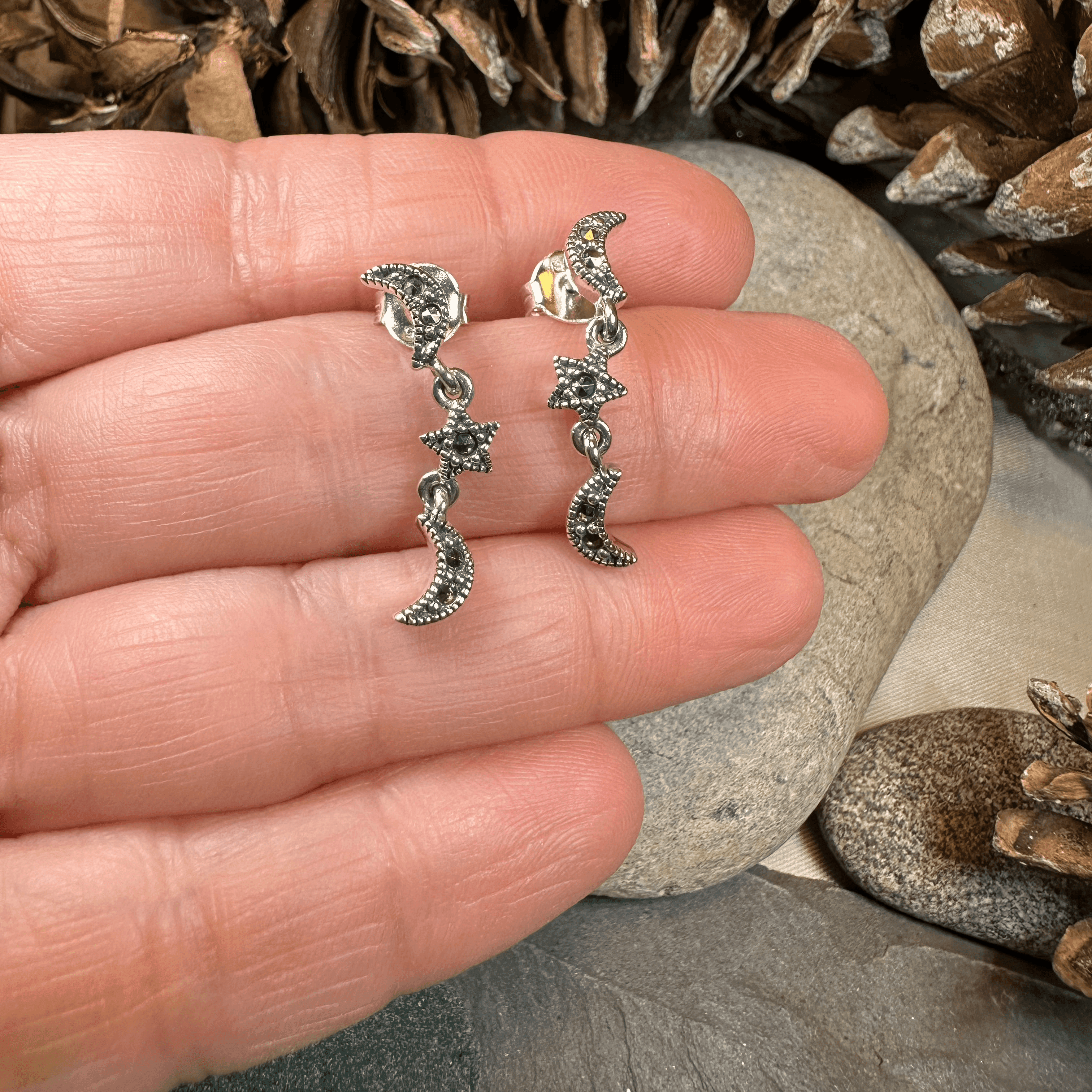 Magical Skies Moon & Stars Stud Earrings - 