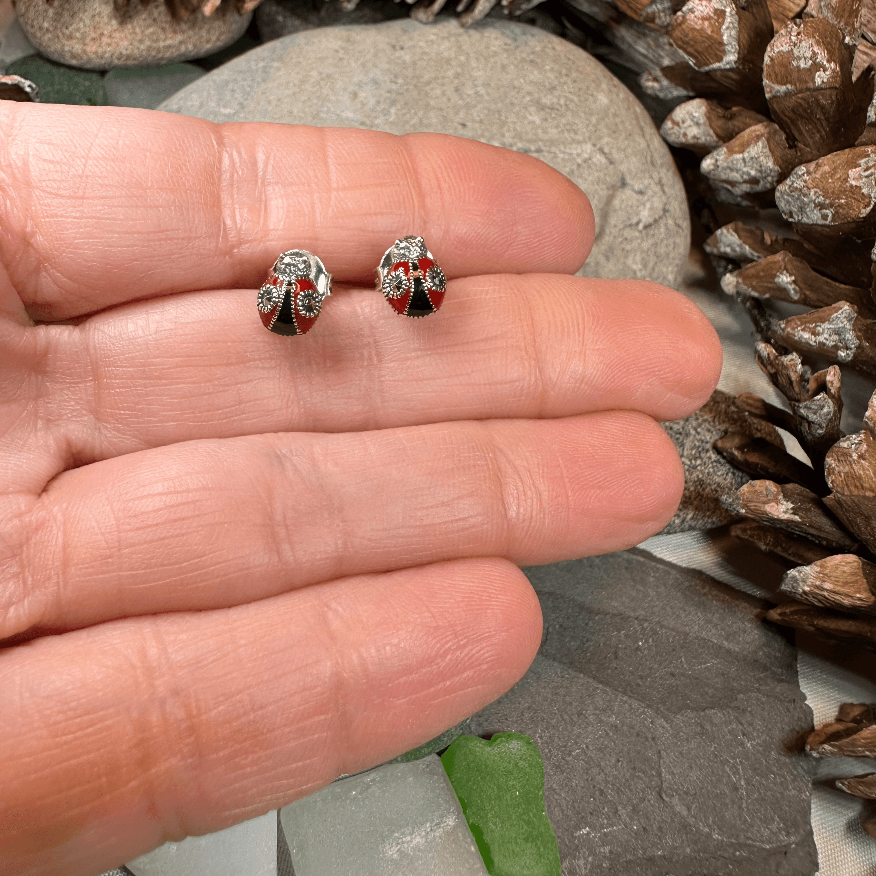 Lucky Ladybug Earrings - 