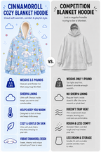 Cinnamoroll Wearable Blanket Hoodie for Kids & Adults | OLM Toys