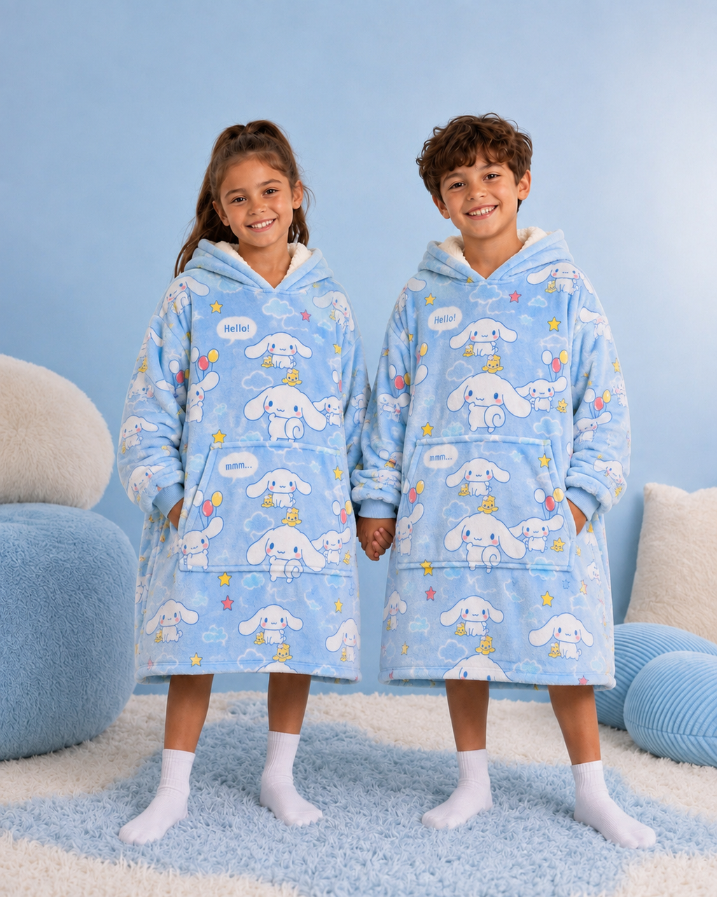 Cinnamoroll Wearable Blanket Hoodie for Kids & Adults | OLM Toys
