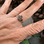 Pink Sapphire Claddagh Ring - 4