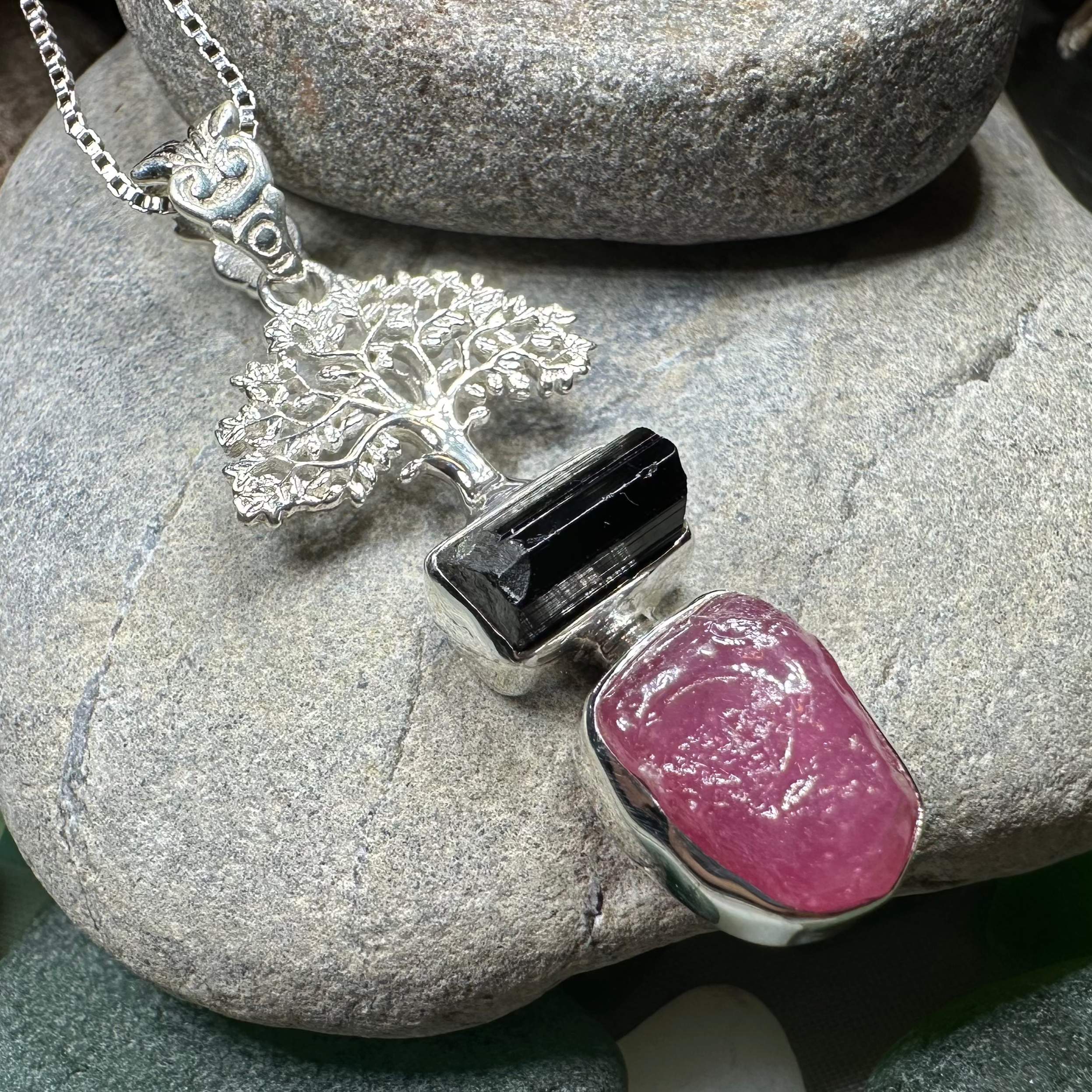 Tree of Life Gemstone Necklace