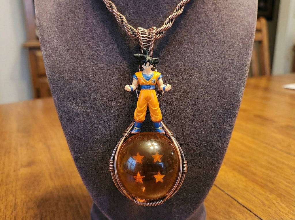 Wire wrapped anime Dragon Ball Z character necklace #5