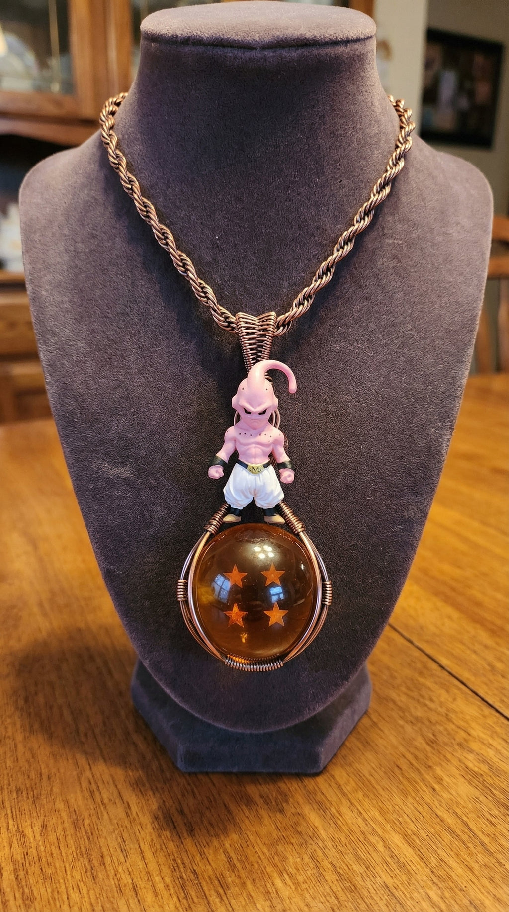 Wire wrapped anime Dragon Ball Z character necklace #5