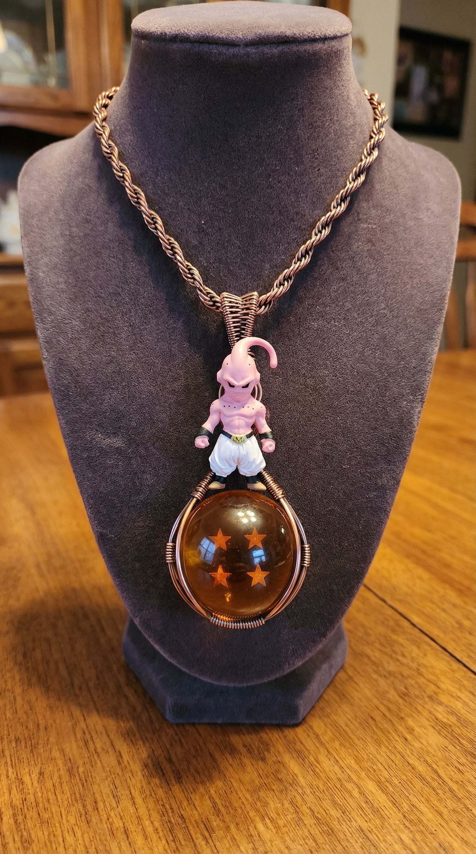 Wire wrapped anime Dragon Ball Z character necklace #5