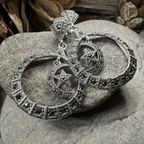 Crescent Moon Marcasite Earrings - 