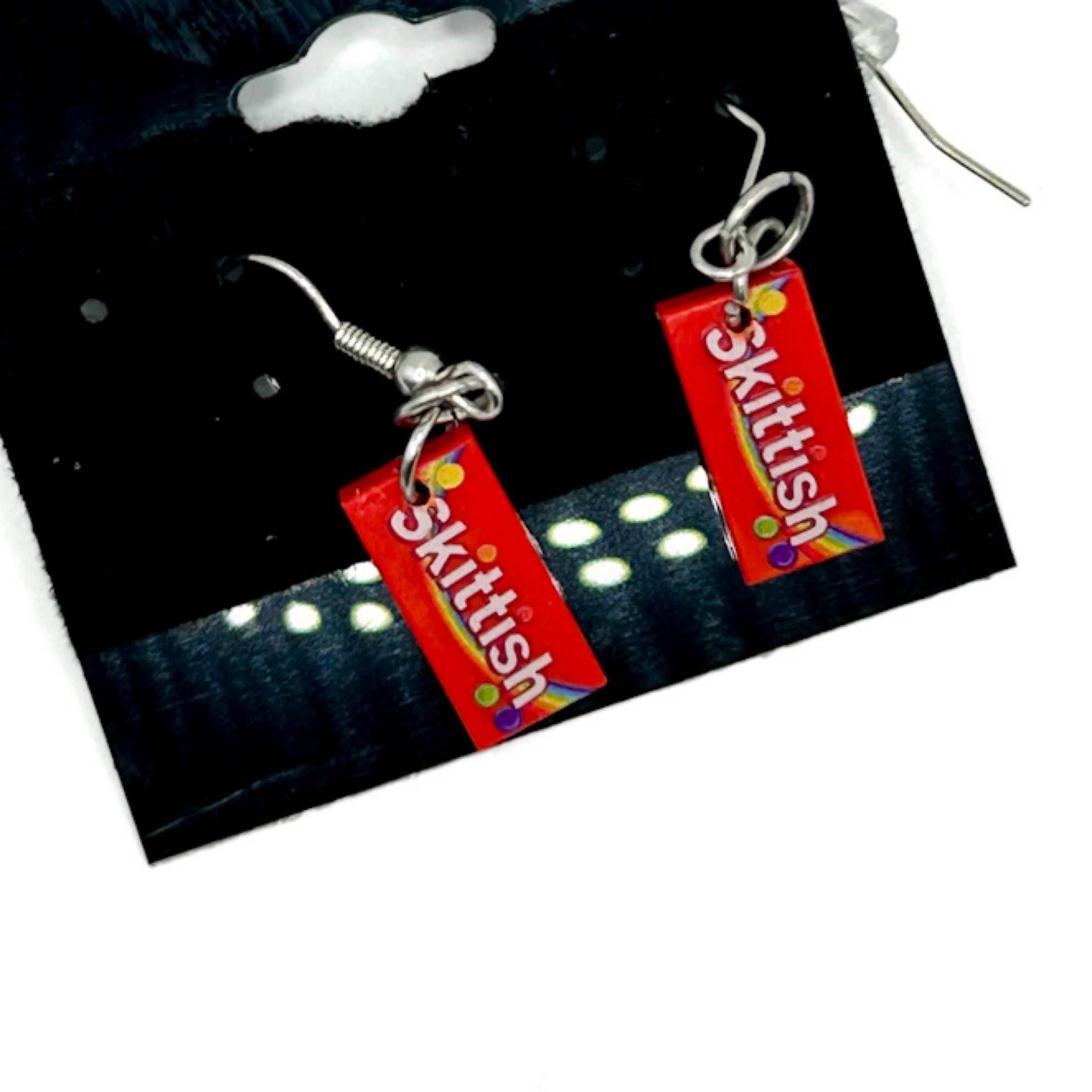 Skittish Candy Earrings made from LEGO Bricks - B3 Customs - 