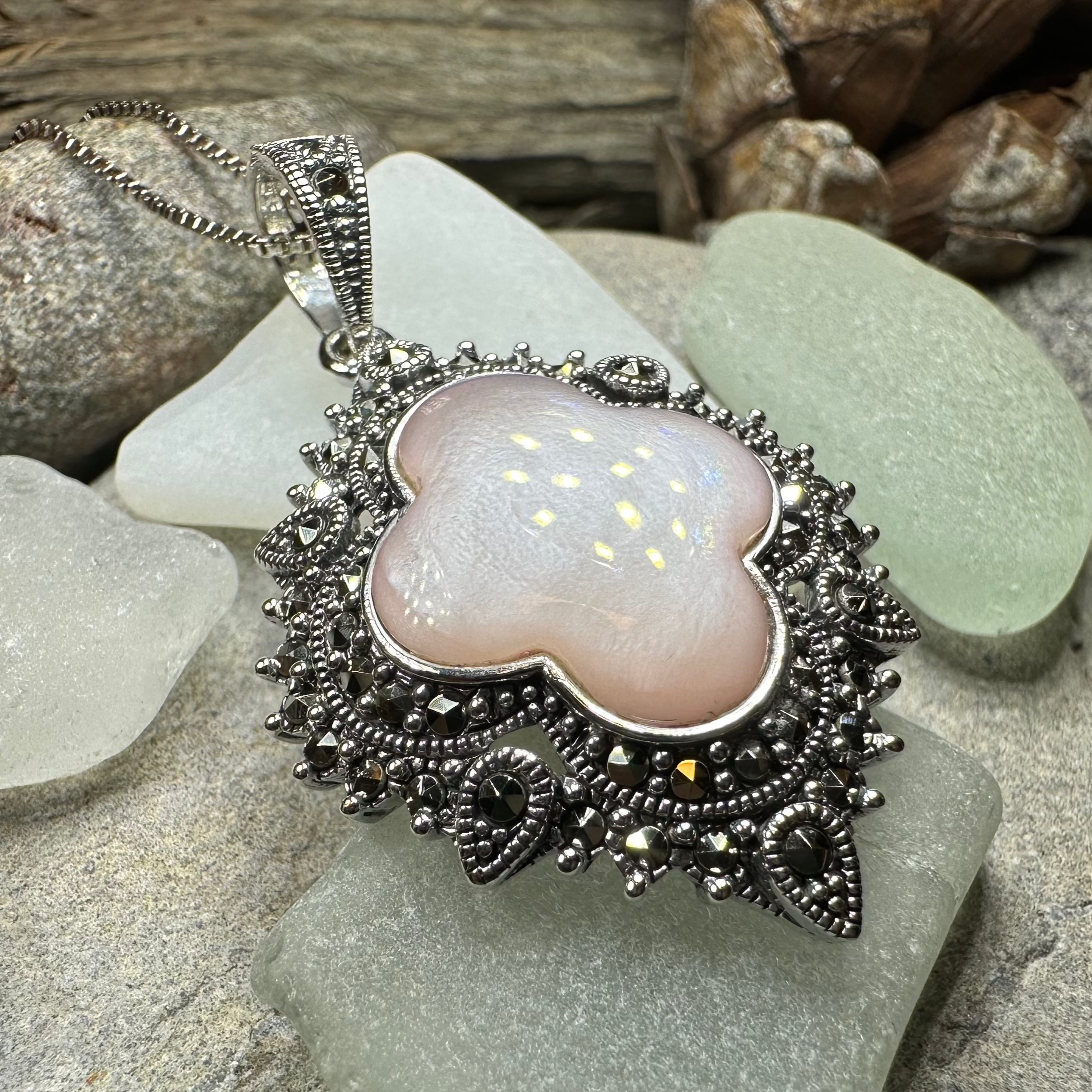 Celtic Twilight Marcasite Necklace