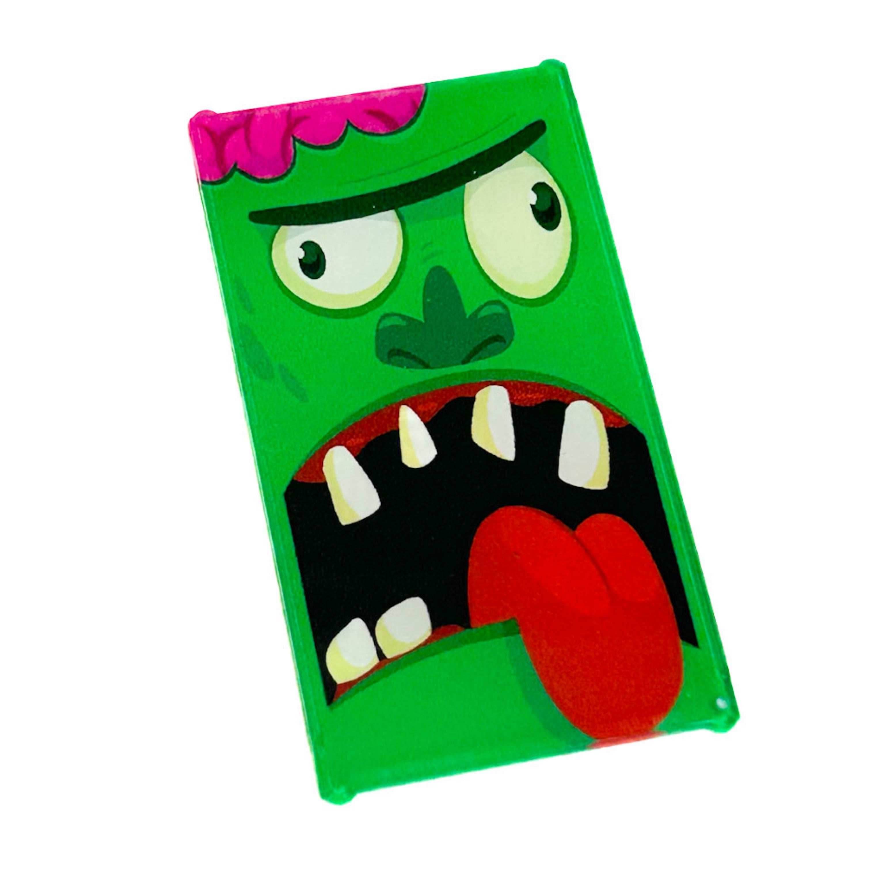 Frankenstein's Monster Halloween Decorated Custom LEGO 4x6 Glass Window - B3 Customs - 