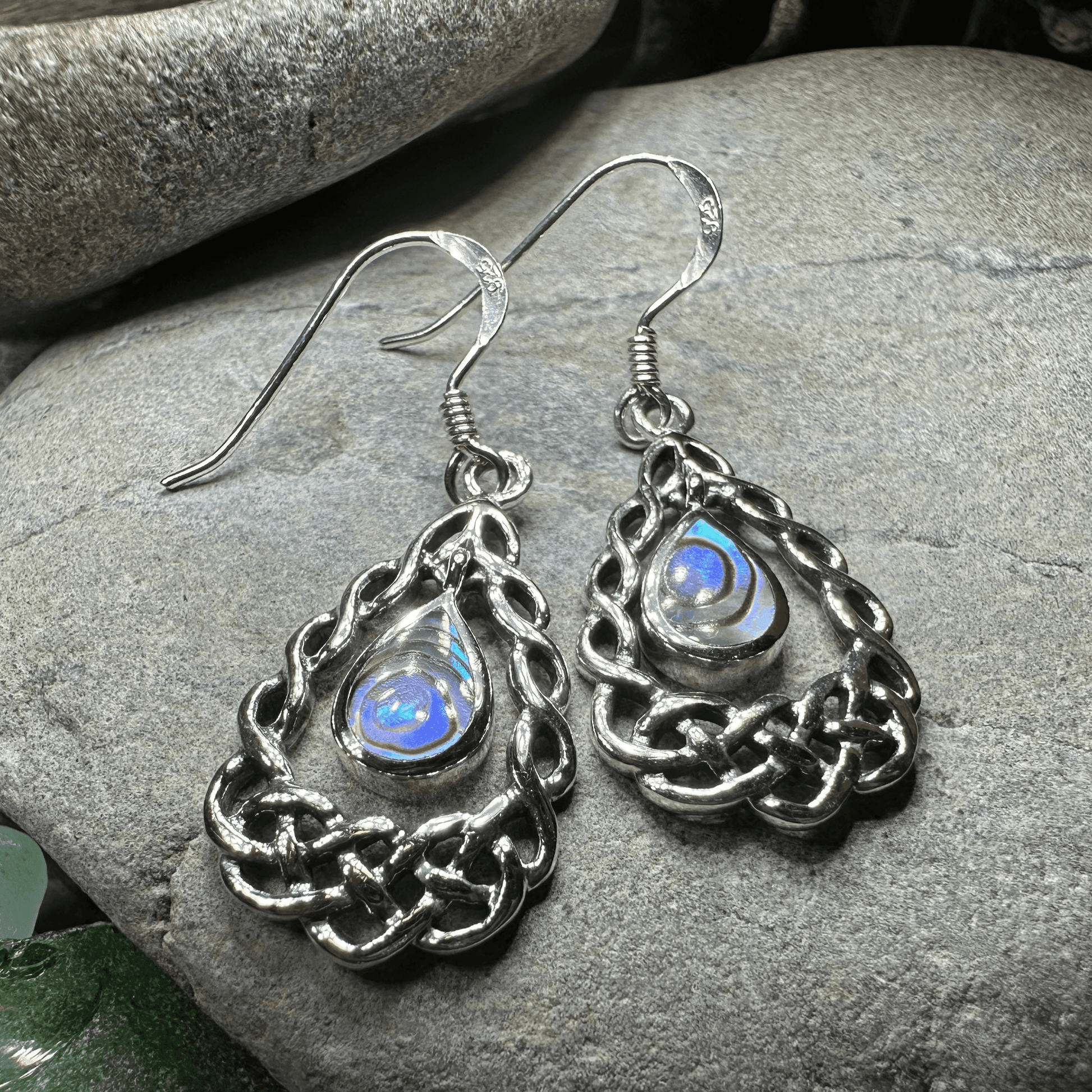 Lucretia Celtic Knot Earrings - Mother of pearl