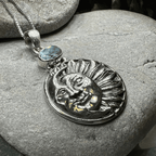 Summer Sun Necklace - Oval Blue Topaz