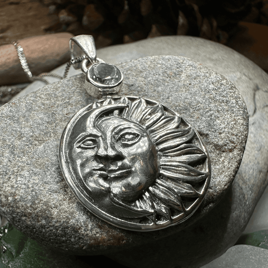 Summer Sun Necklace - Round Blue Topaz