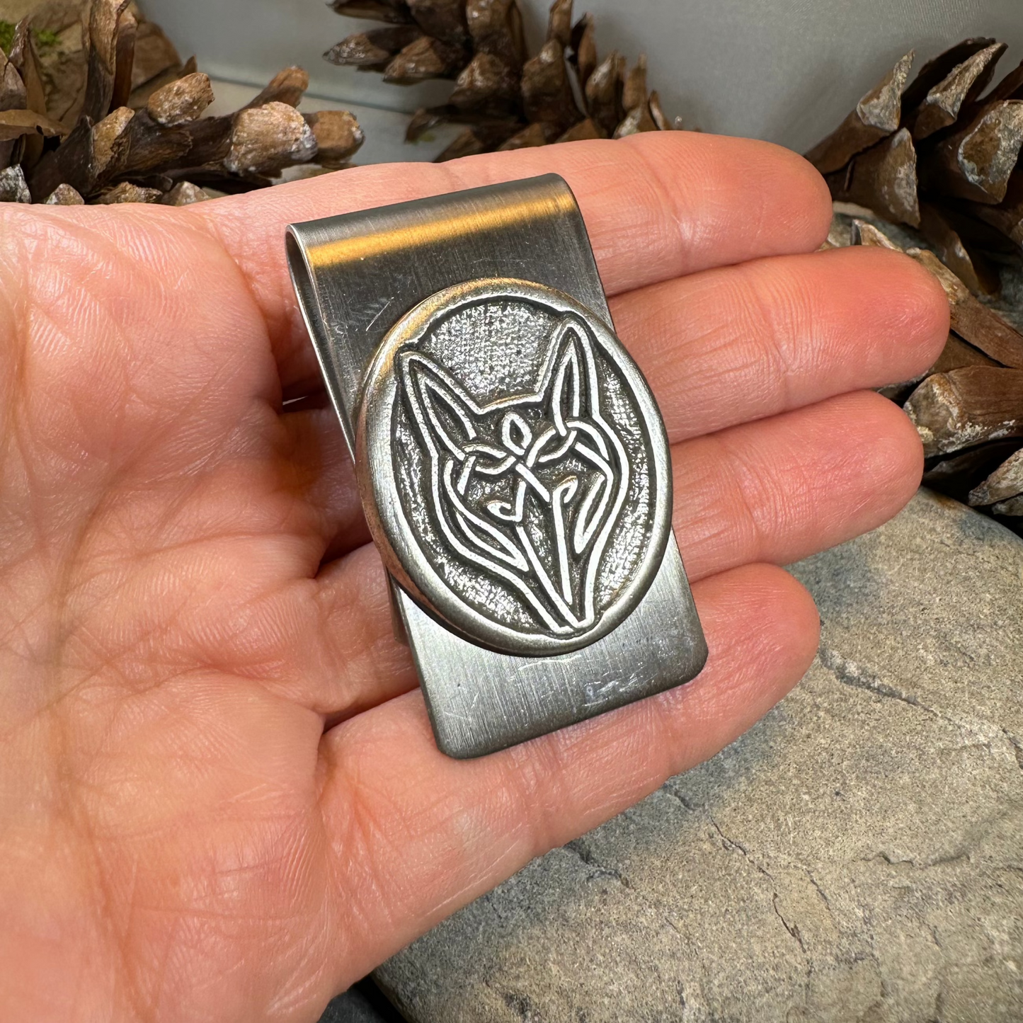 Celtic Wolf Money Clip