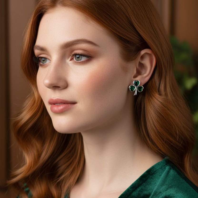 Emerald Isle Shamrock Earrings