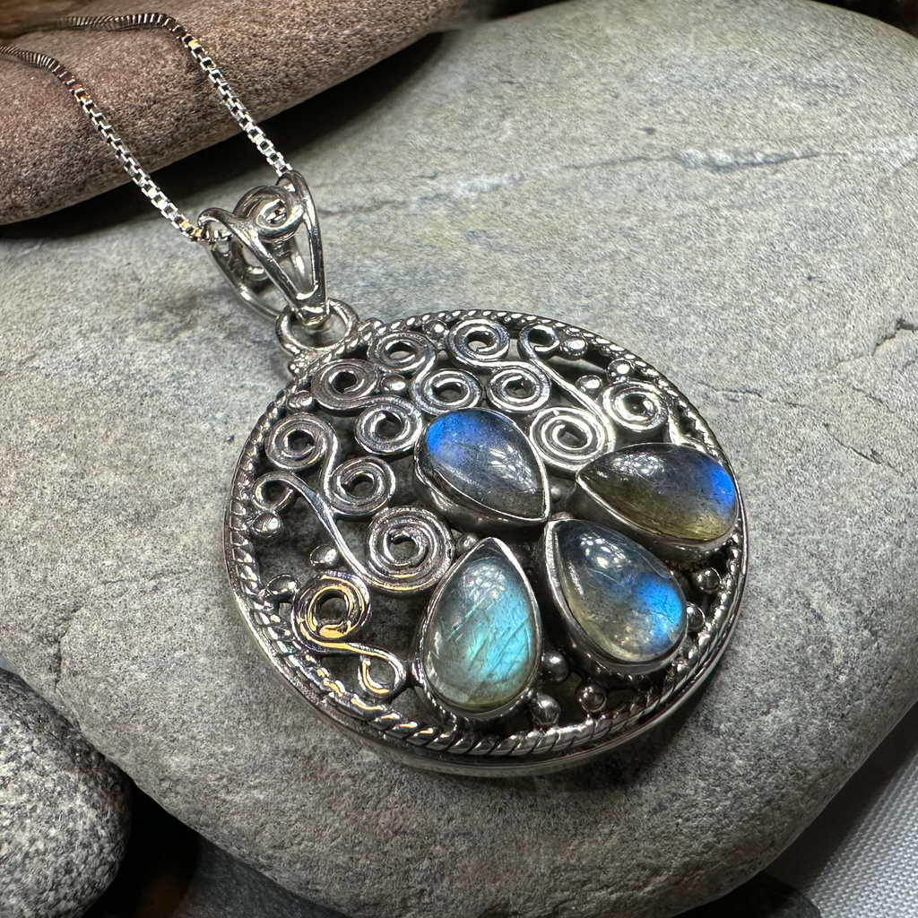 Purple Midnight Labradorite Necklace