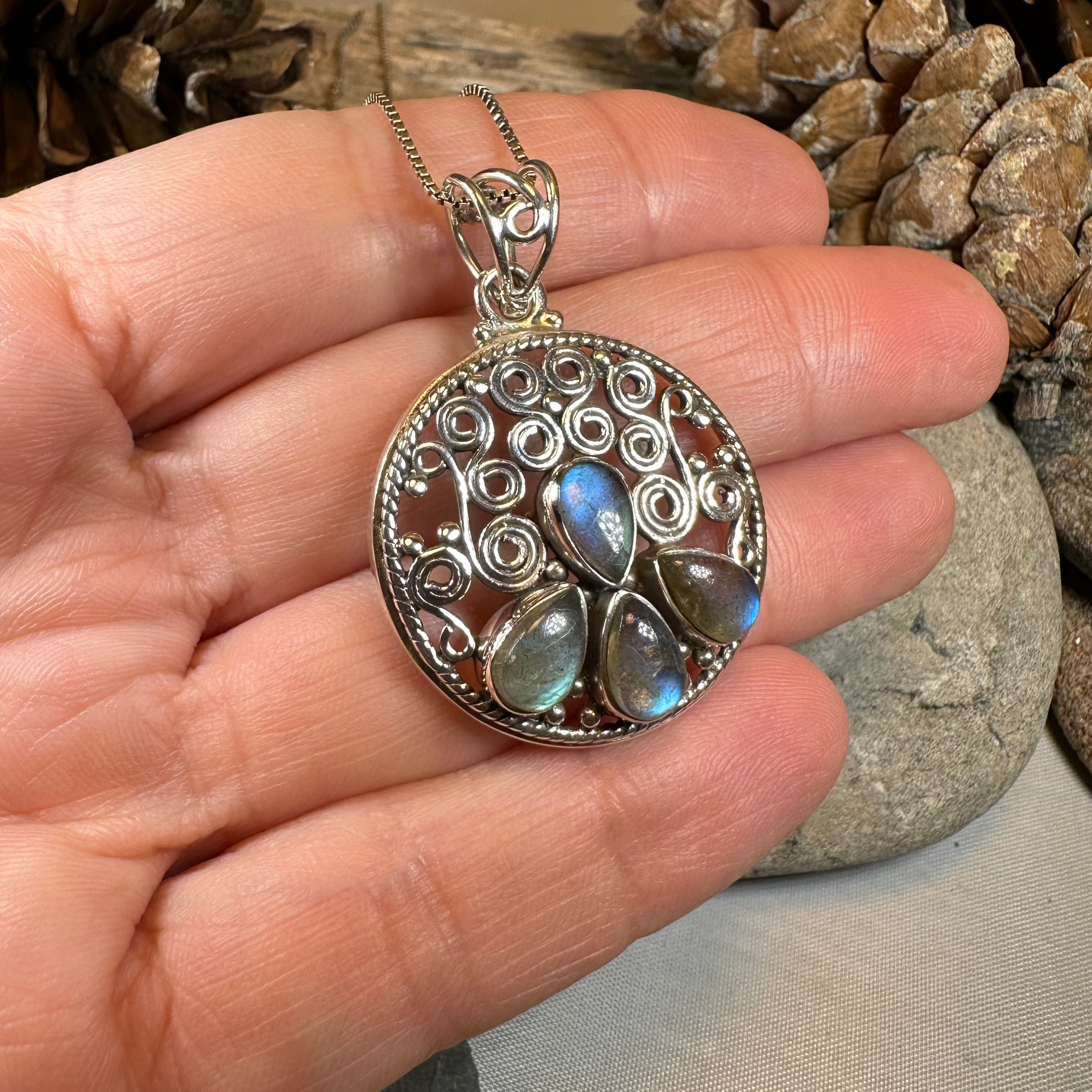 Purple Midnight Labradorite Necklace