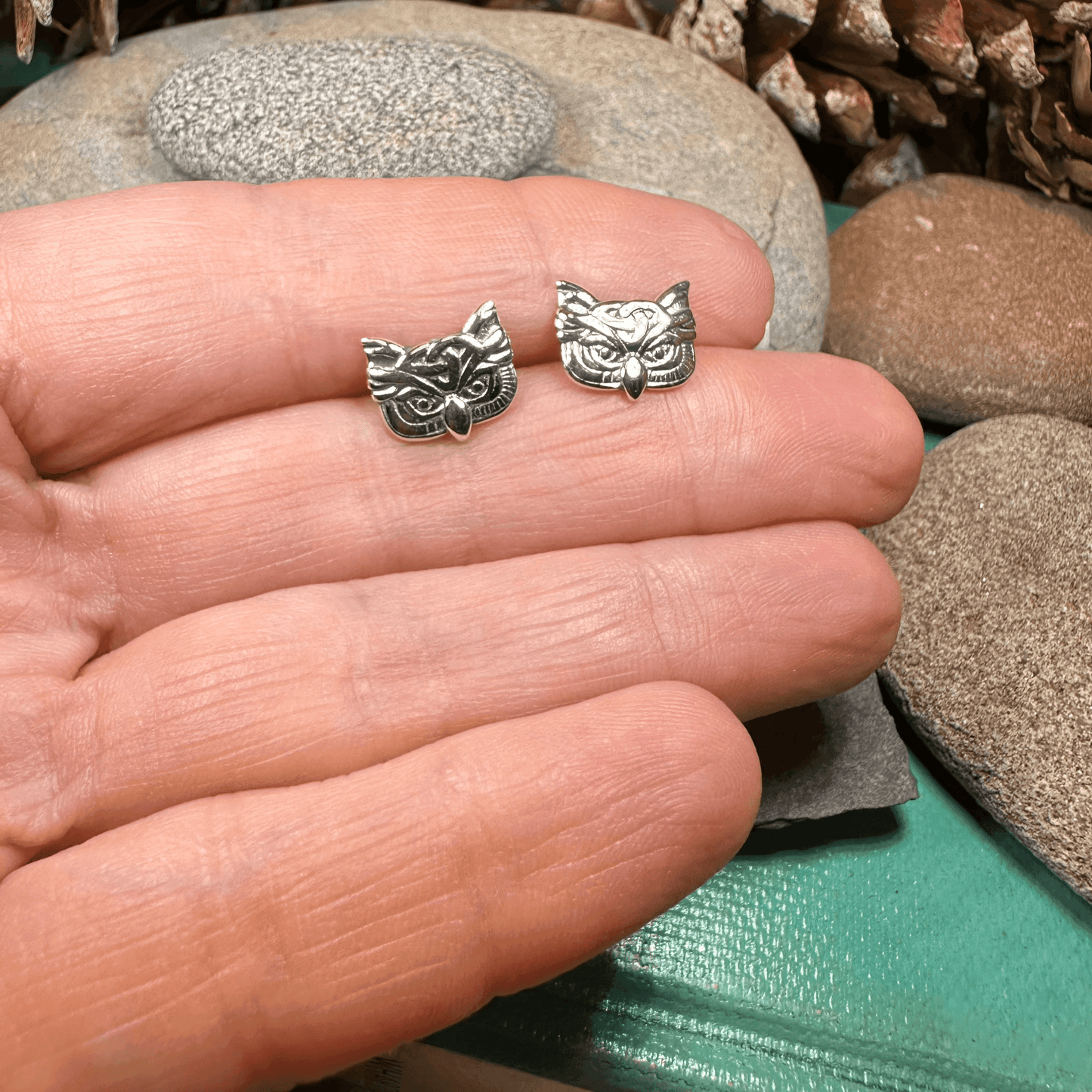 Lyssie Owl Stud Earrings - 