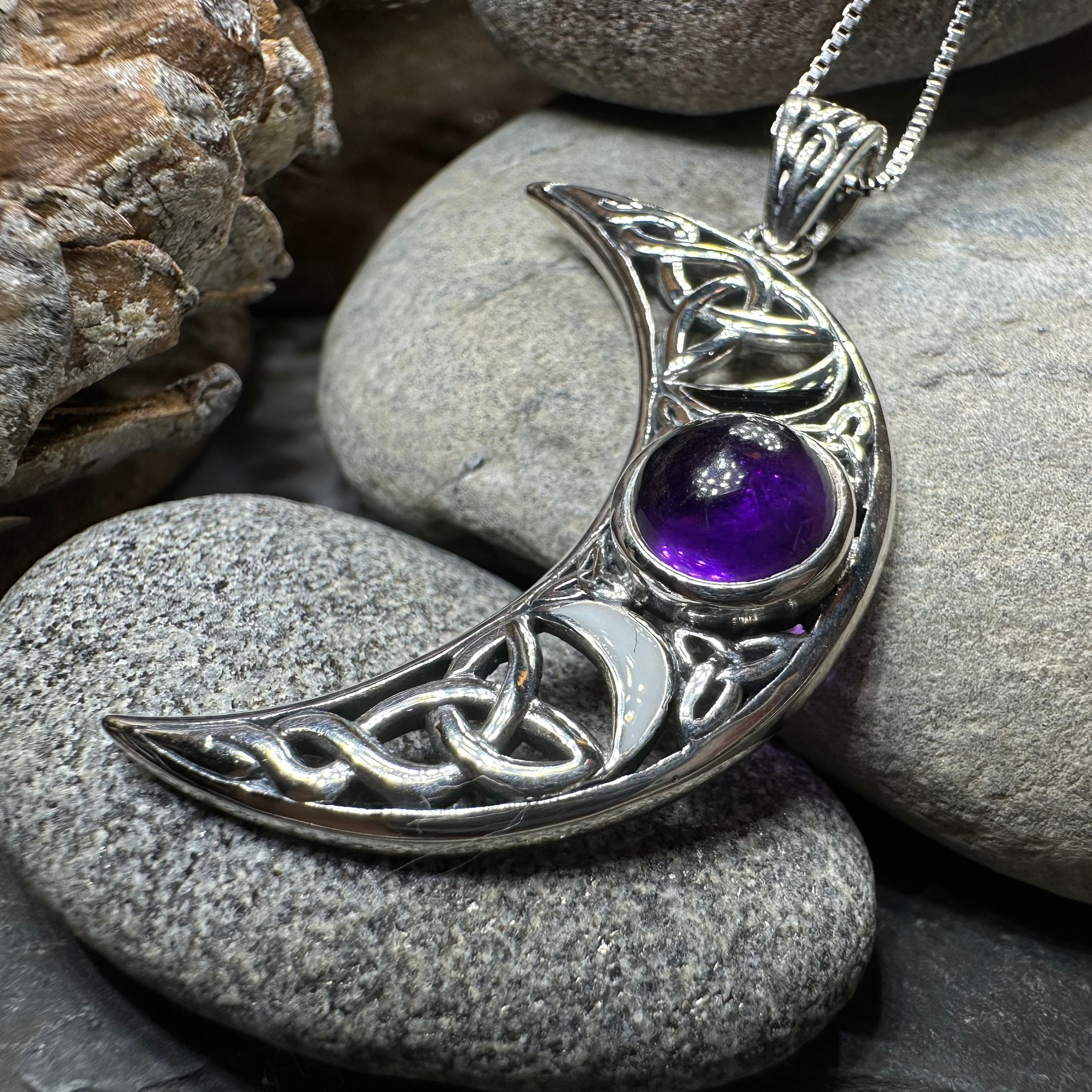 Sabrina Triple Moon Necklace