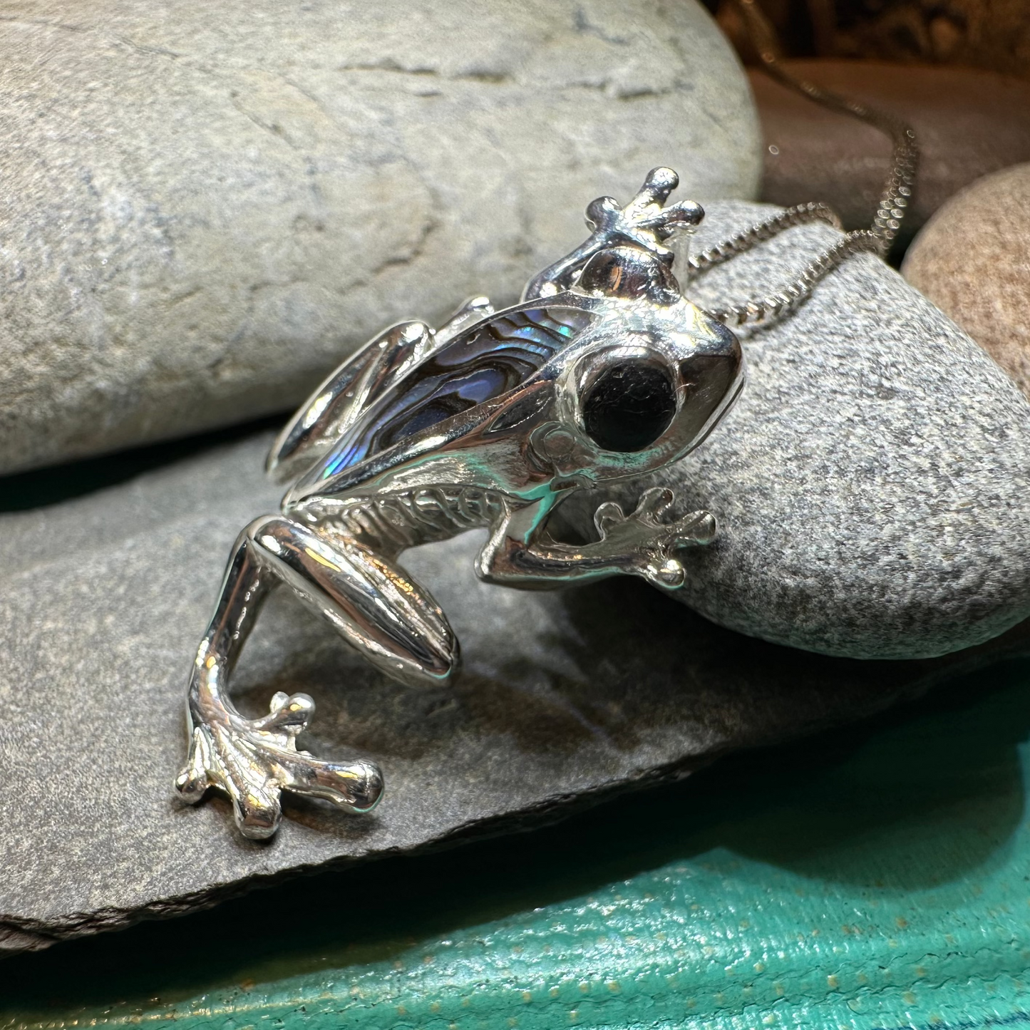 Abalone Frog Necklace