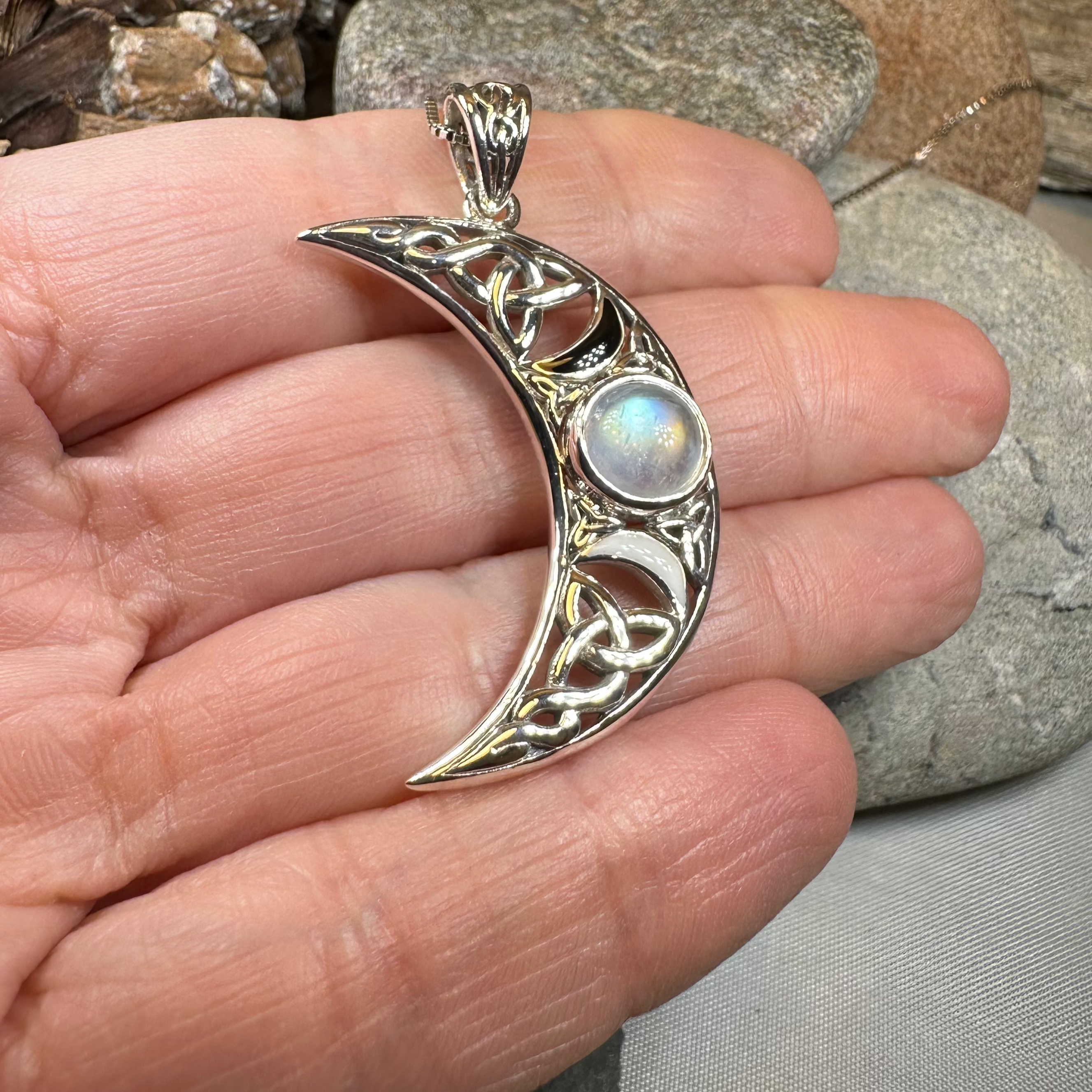Sabrina Triple Moon Necklace