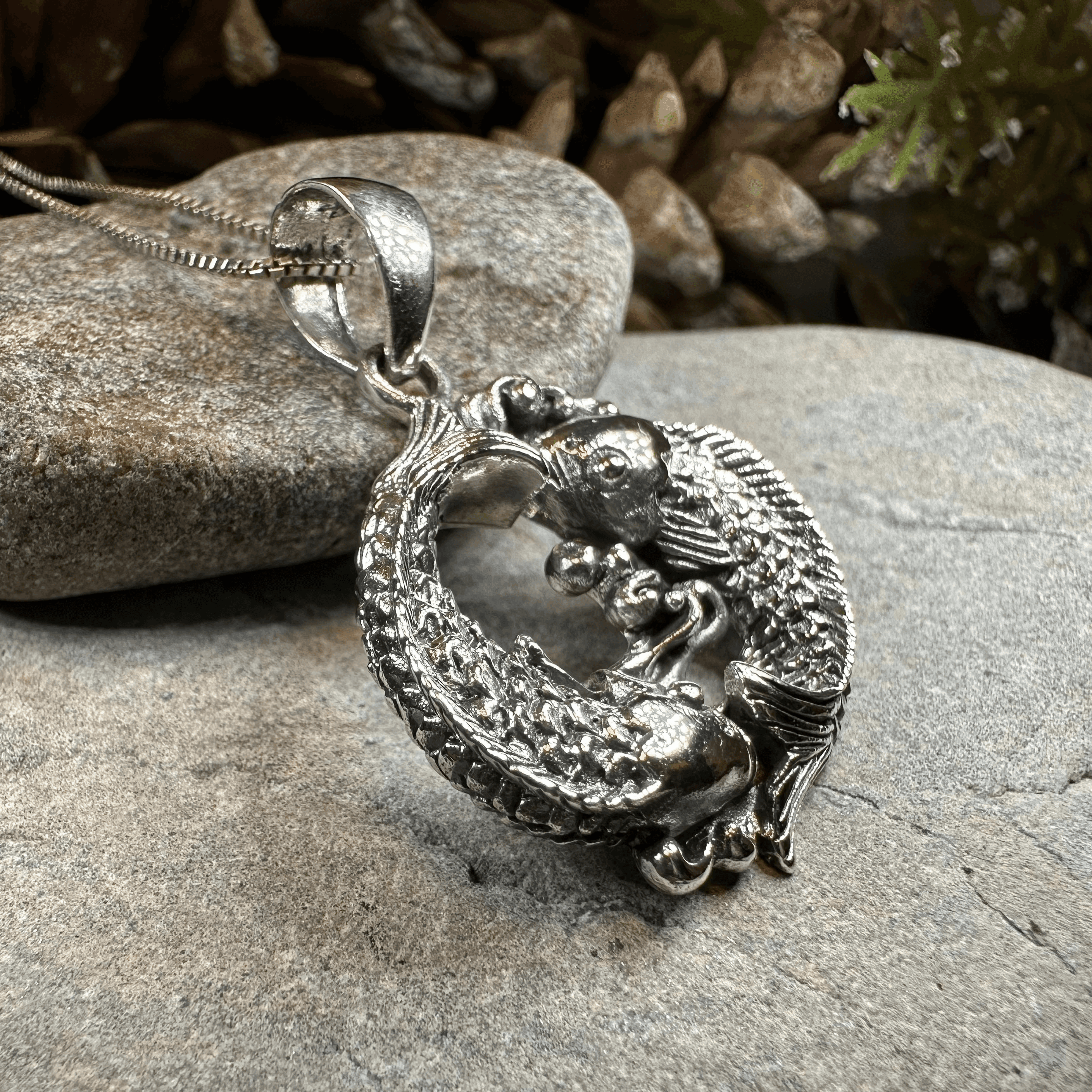 Yin Yang Koi Necklace - 18