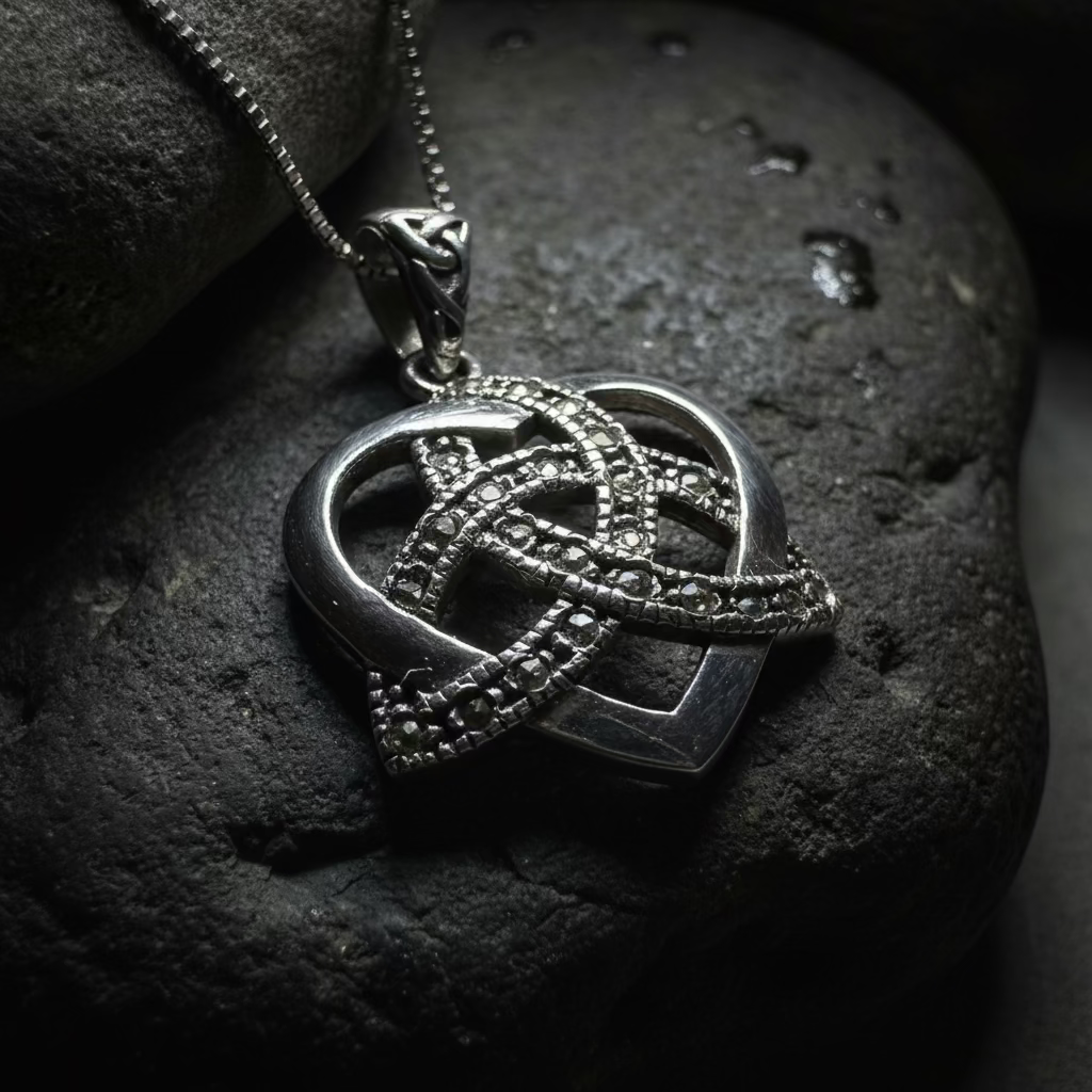 Marcasite Love Knot Necklace