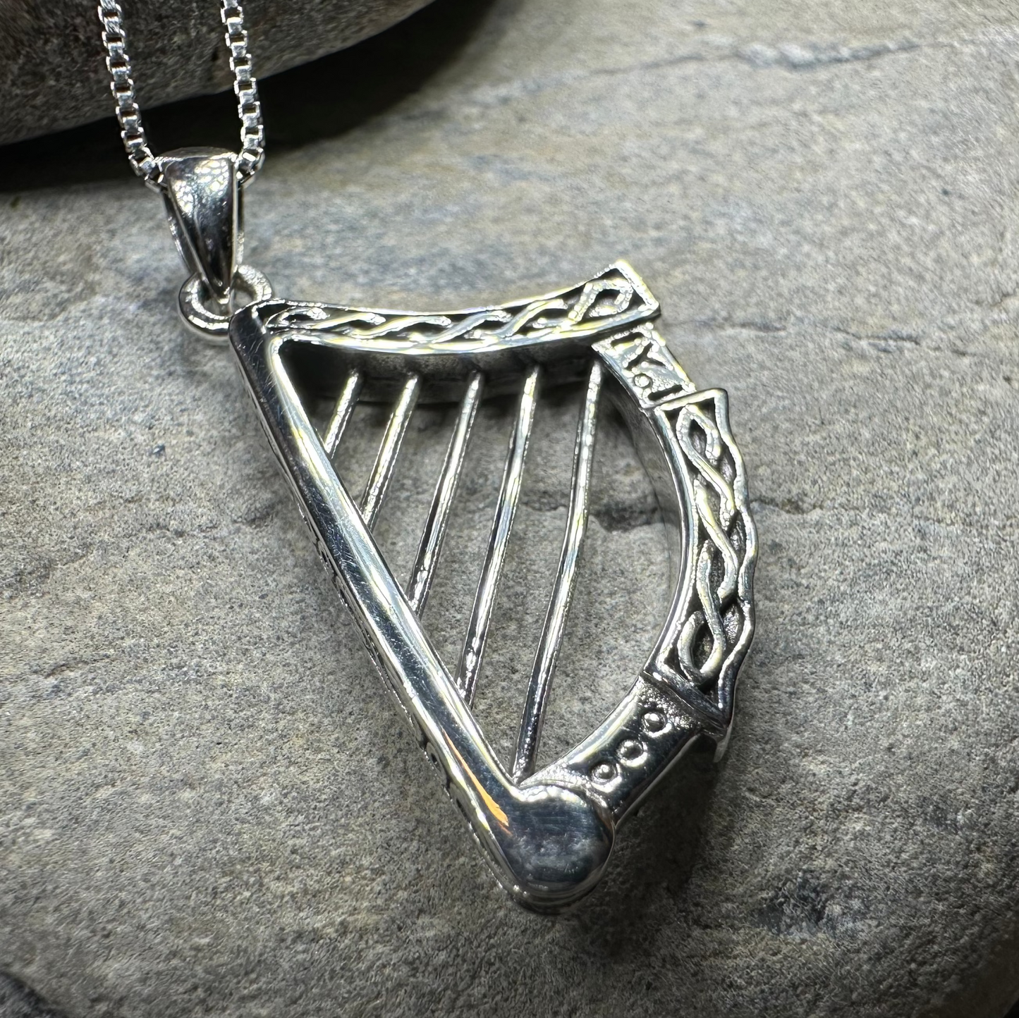 Torlogh Celtic Harp Necklace