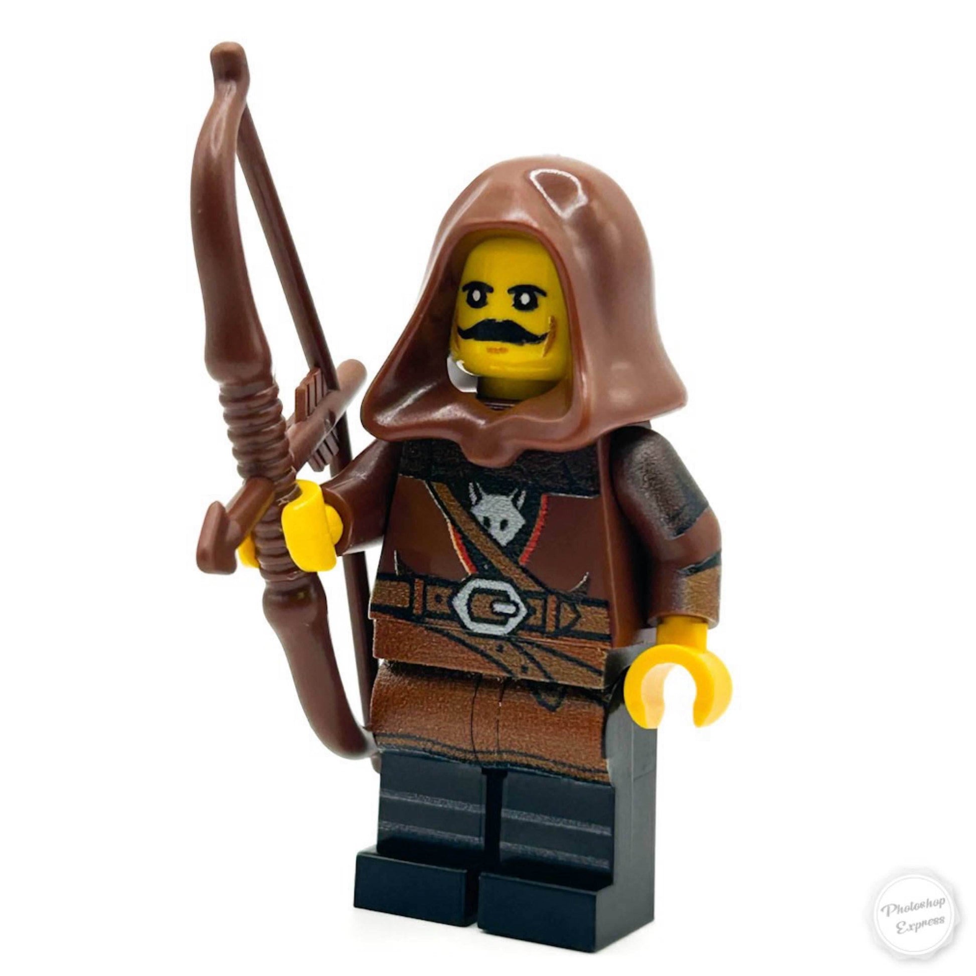 Longbow Archer - Custom Castle Wolfpack Minifigure made using LEGO parts - B3 Customs - 