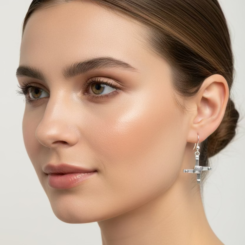 Ballyfarnan Saint Bridget's Cross Earrings