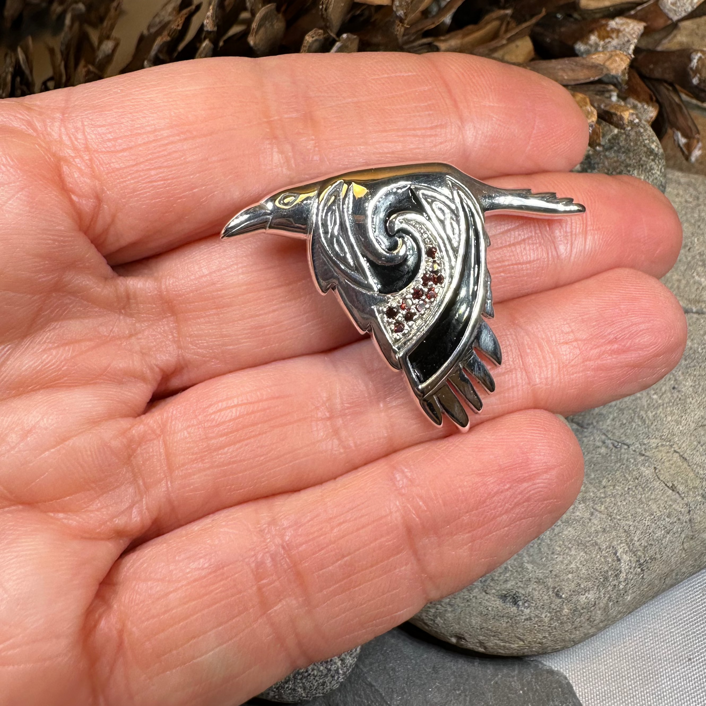 Birget Celtic Raven Necklace