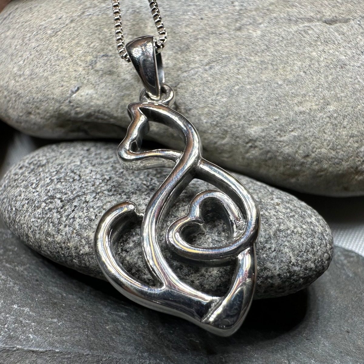 Celtic Cat Love Necklace