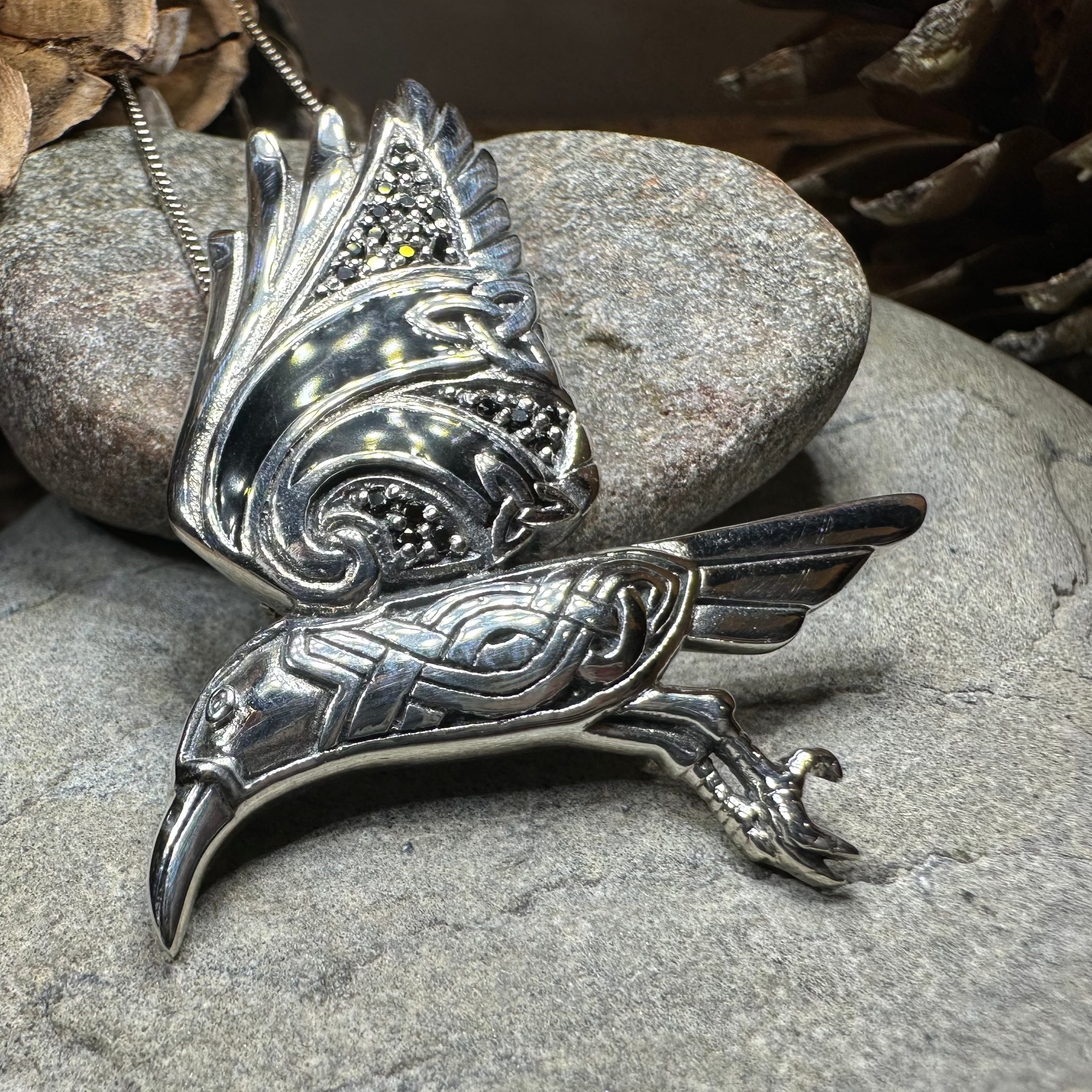 Ashild Raven Celtic Necklace