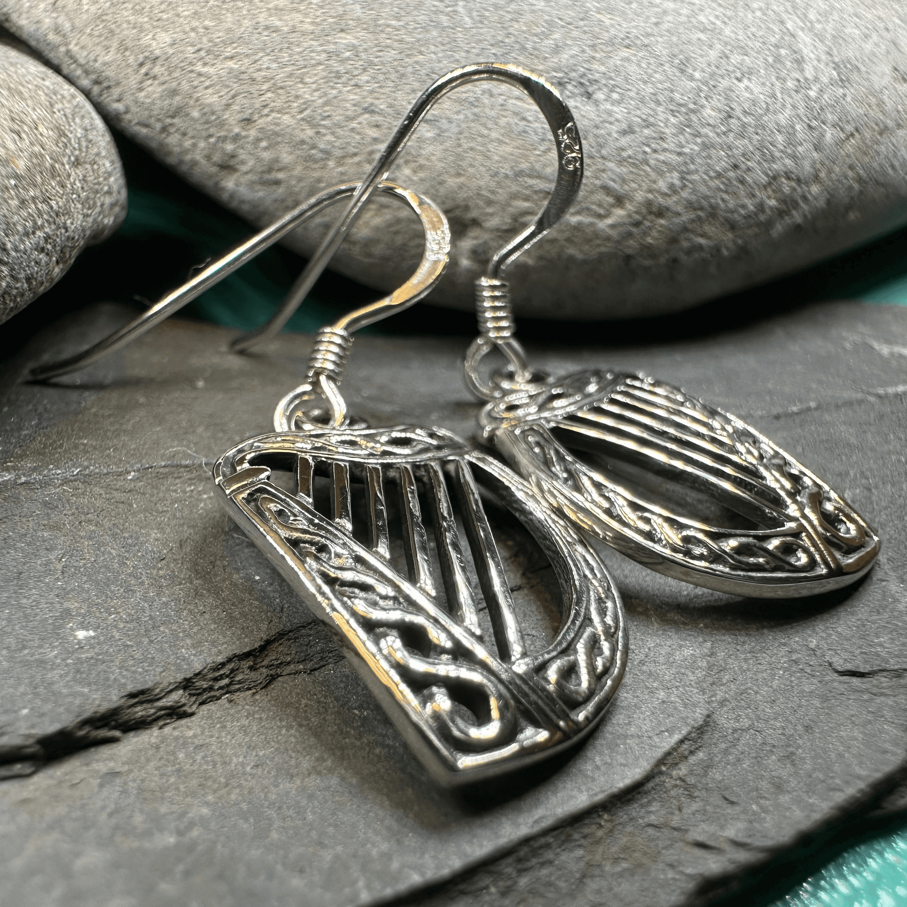 Liffey Harp Dangle Earrings - 