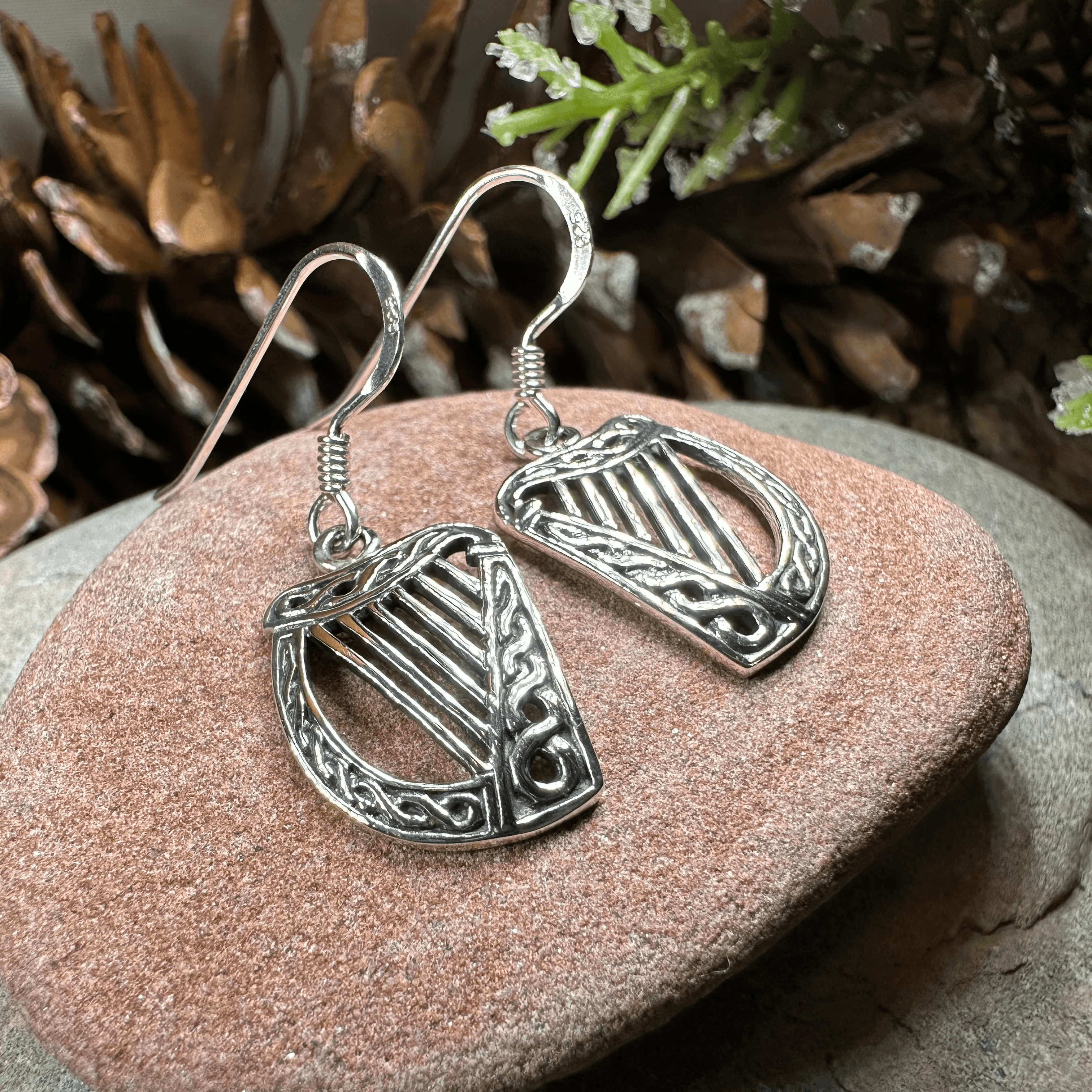 Liffey Harp Dangle Earrings - 