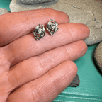 Rose Art Deco Stud Earrings - 