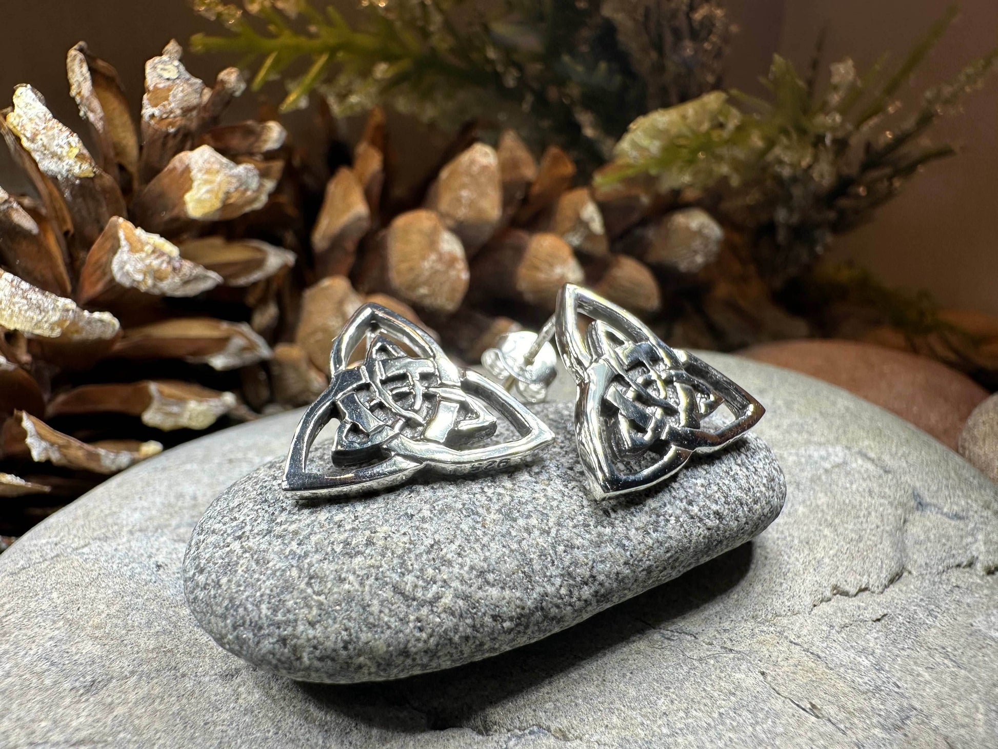 Linden Trinity Knot Post Earrings - 