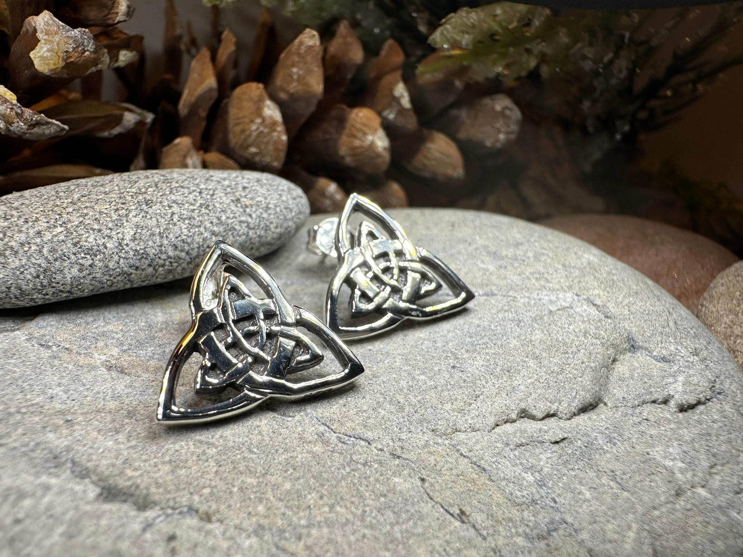 Linden Trinity Knot Post Earrings - 