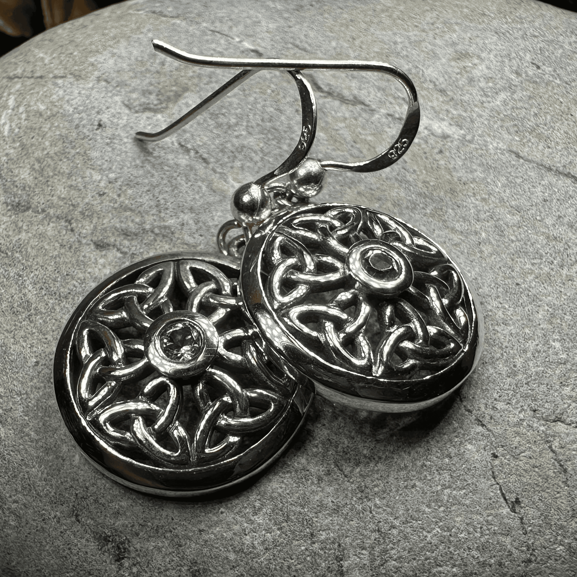 Blue Sky Trinity Knot Earrings - 