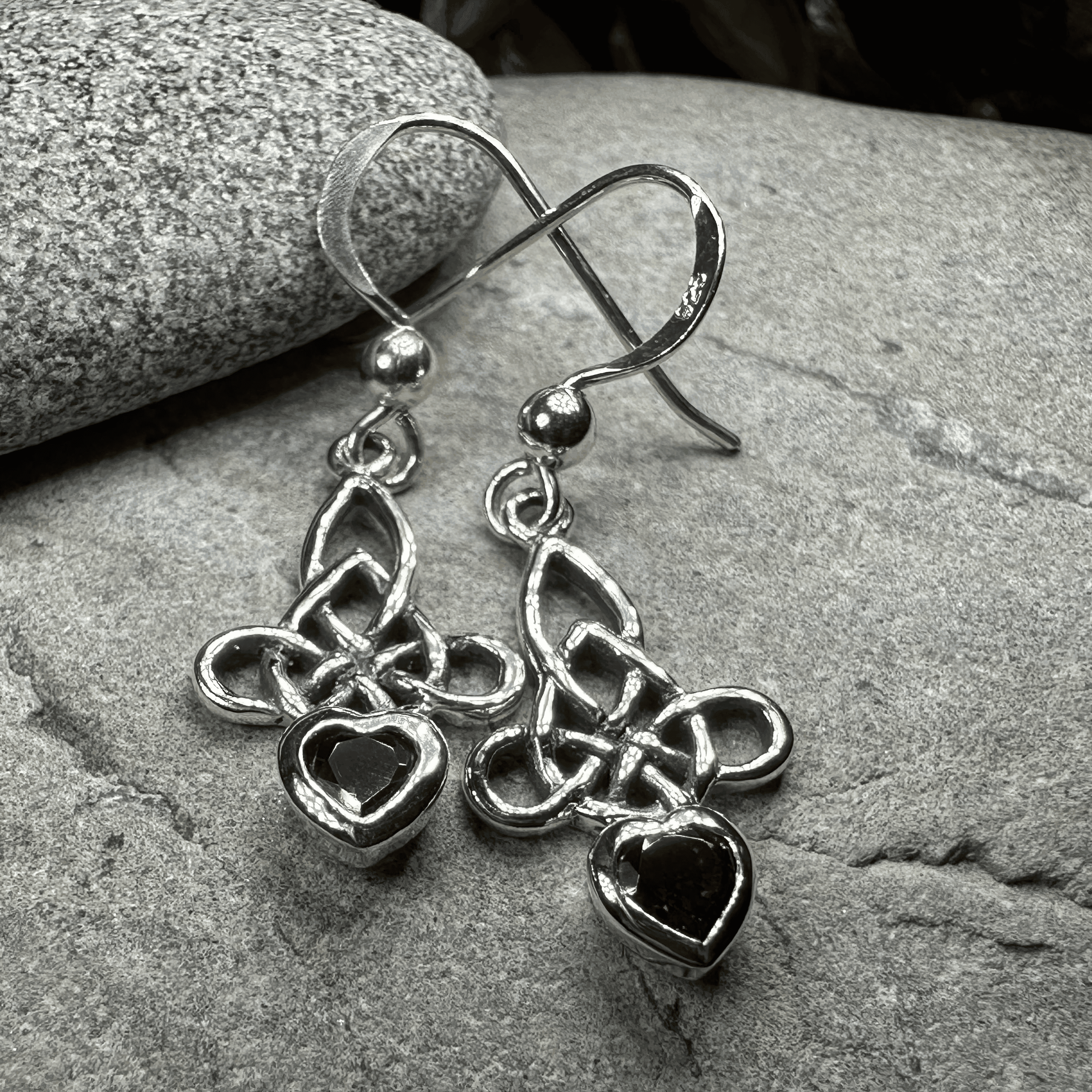 Brigid Celtic Knot Earrings - Amethyst