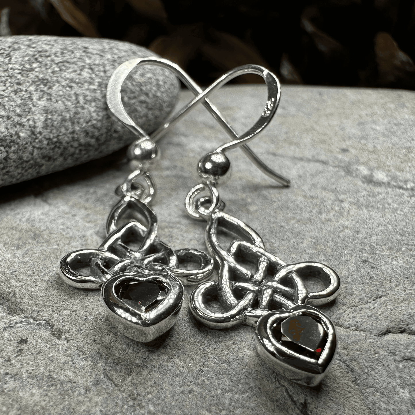 Brigid Celtic Knot Earrings - Amethyst