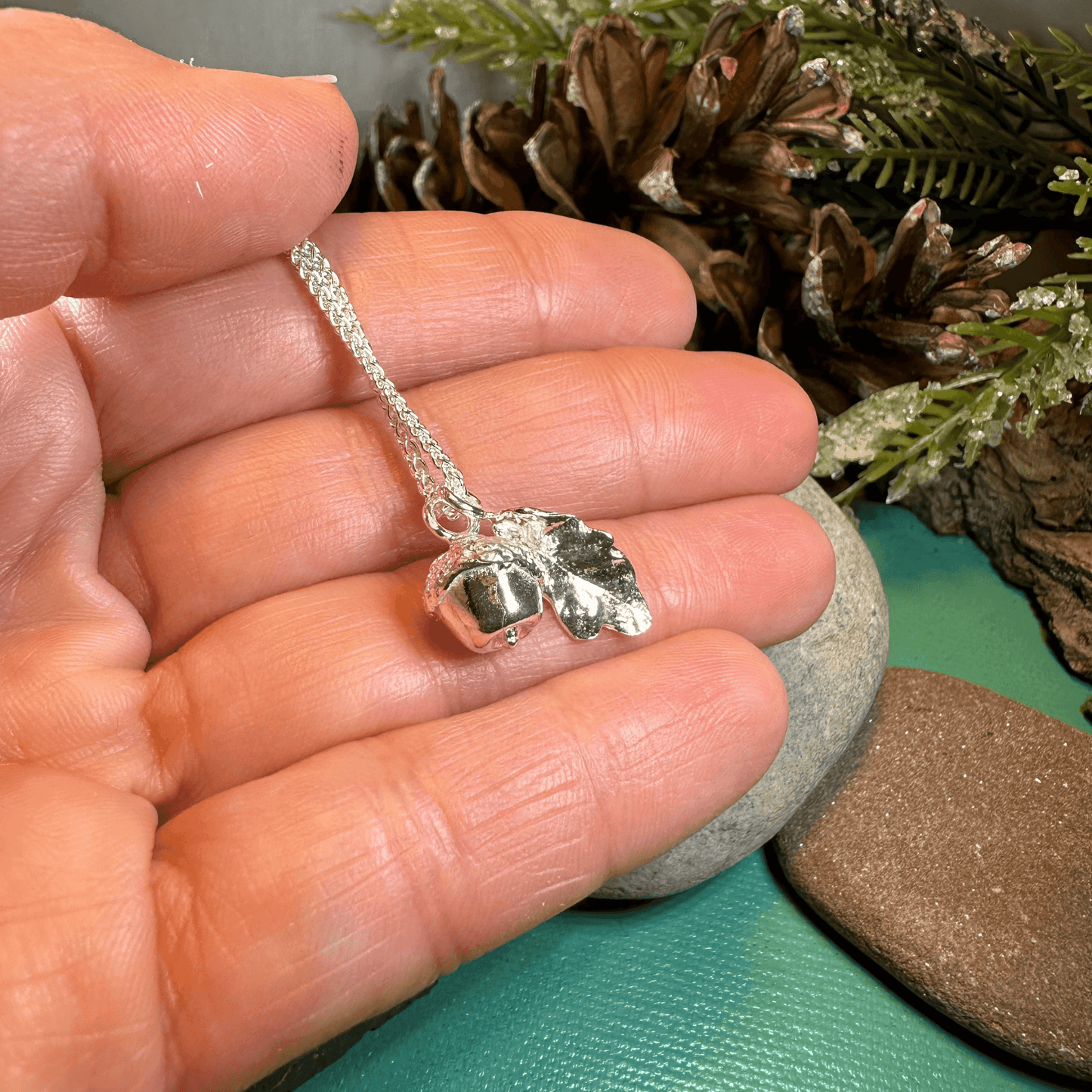 Oak Leaf & Acorn Necklace - 