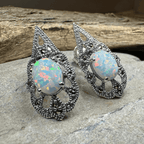Love Knot Amethyst Earrings - 