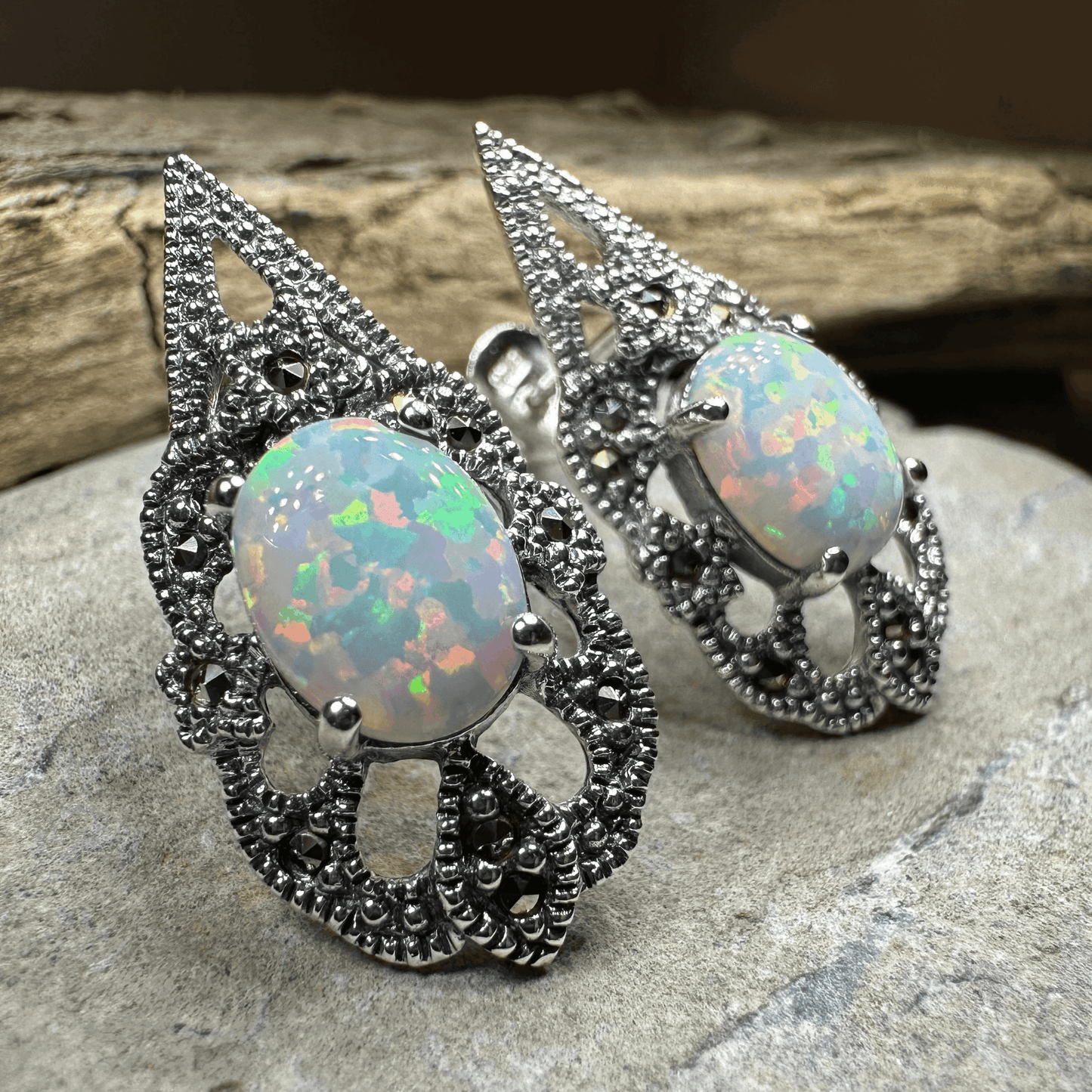 Love Knot Amethyst Earrings - 