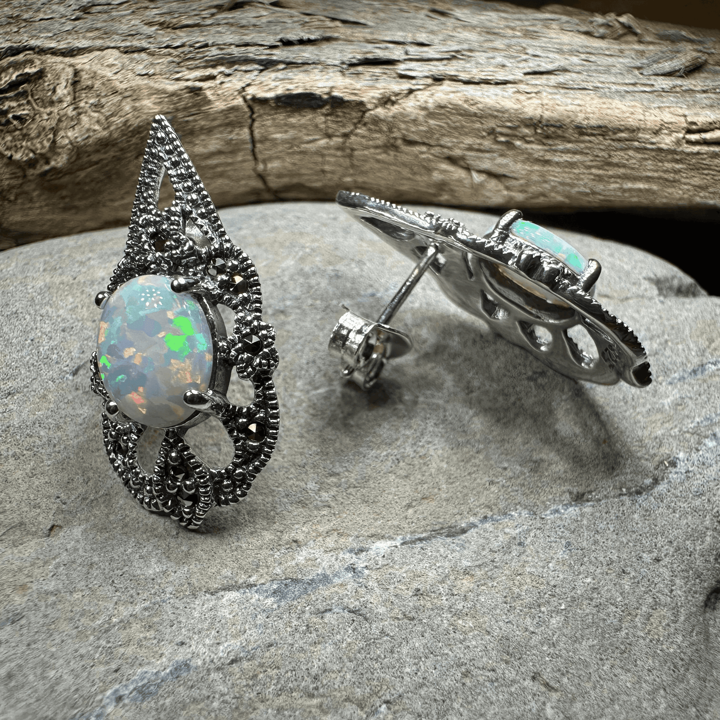 Love Knot Amethyst Earrings - 