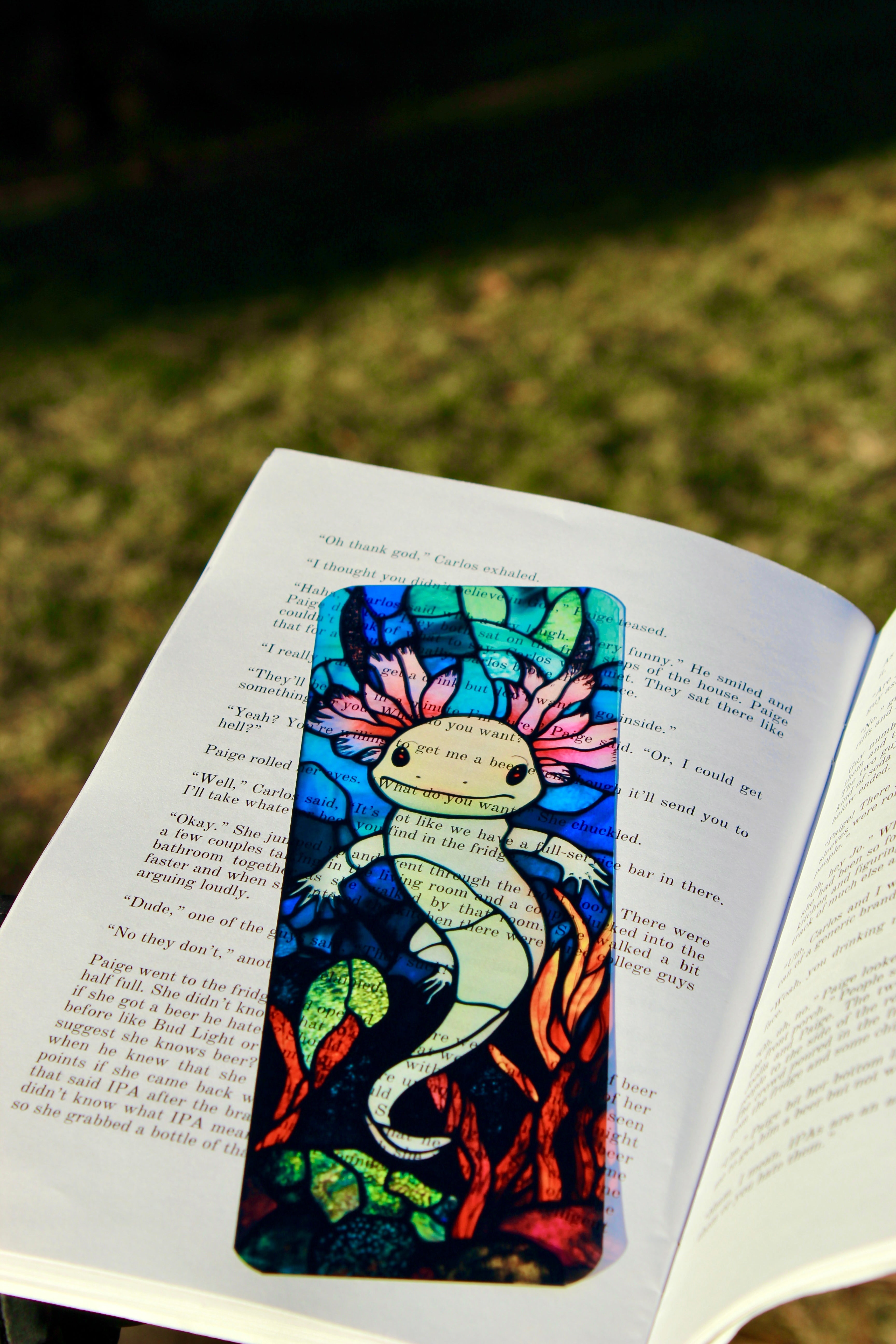 Axolotl Bookmark – Handmade Cute Salamander Bookmark, Kawaii Axolotl Page Marker, Amphibian Lover Gift, Adorable Book Accessory