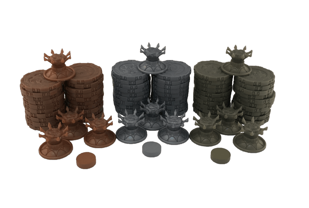 Metallic Plastic Coins & Crowns Set (Cursed Court) - 